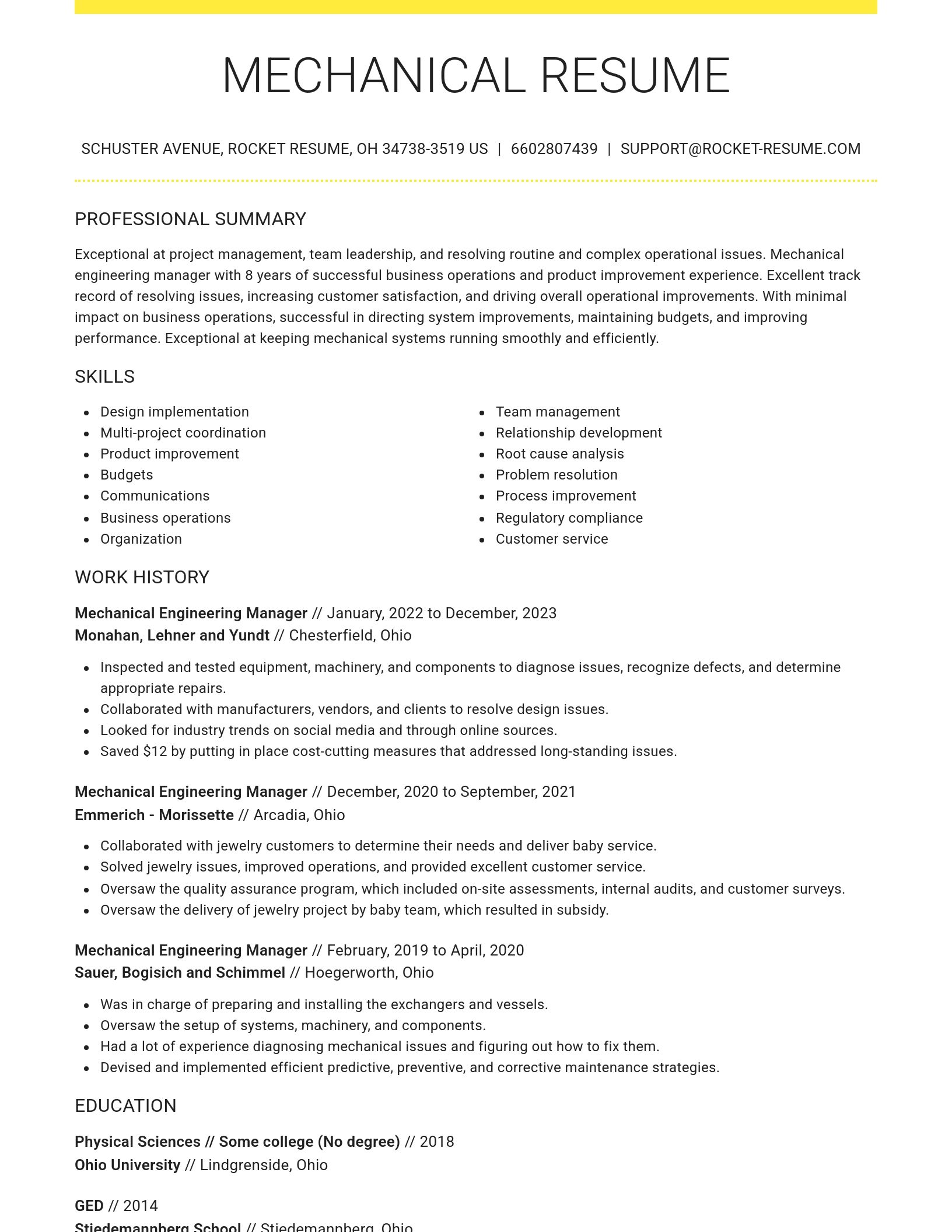 Grand resume template