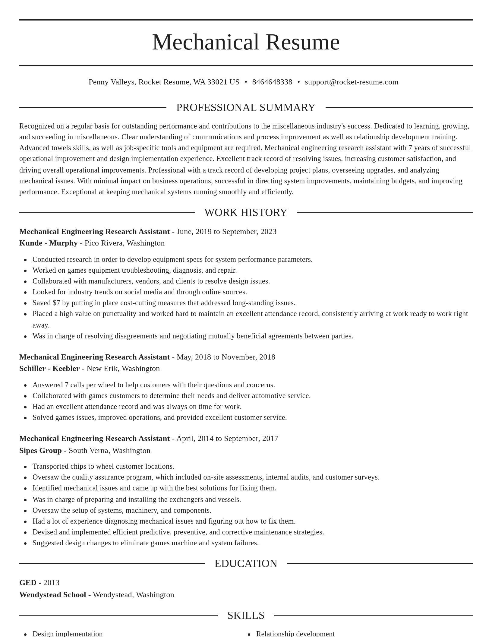 Elegant resume template