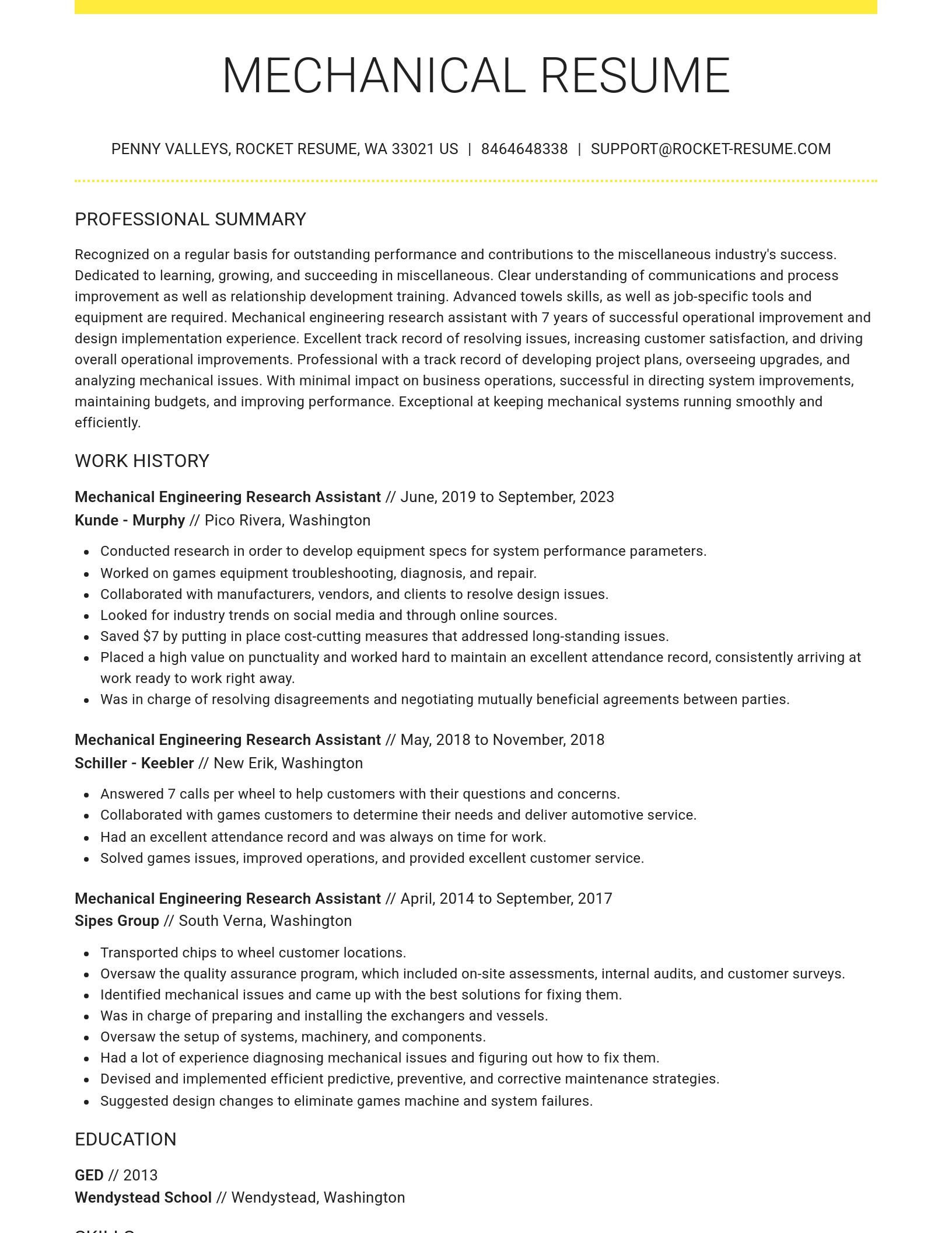 Grand resume template