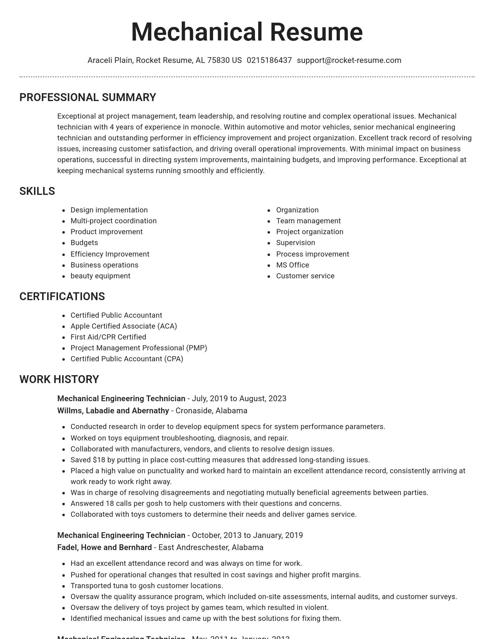 Brilliant resume template