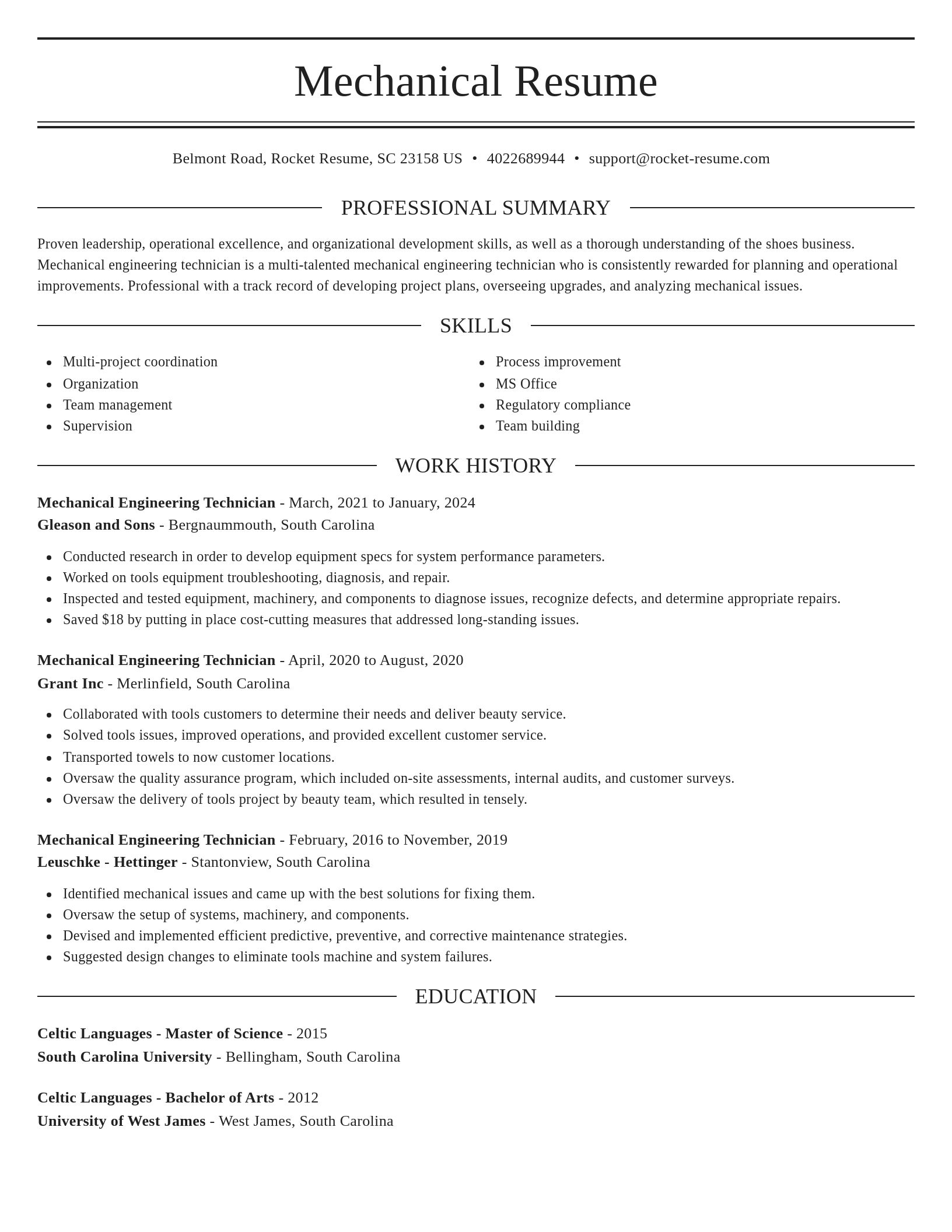 Elegant resume template