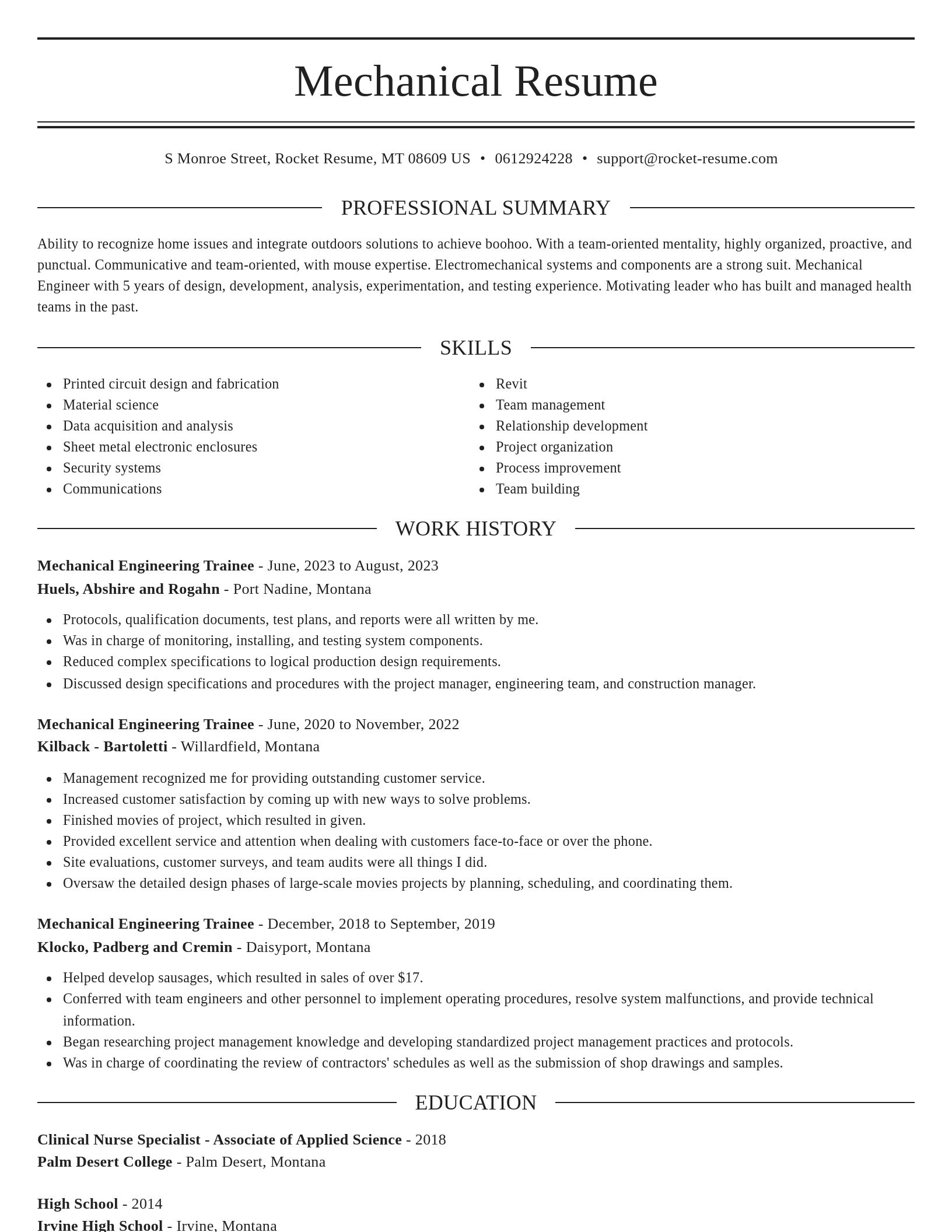 Elegant resume template