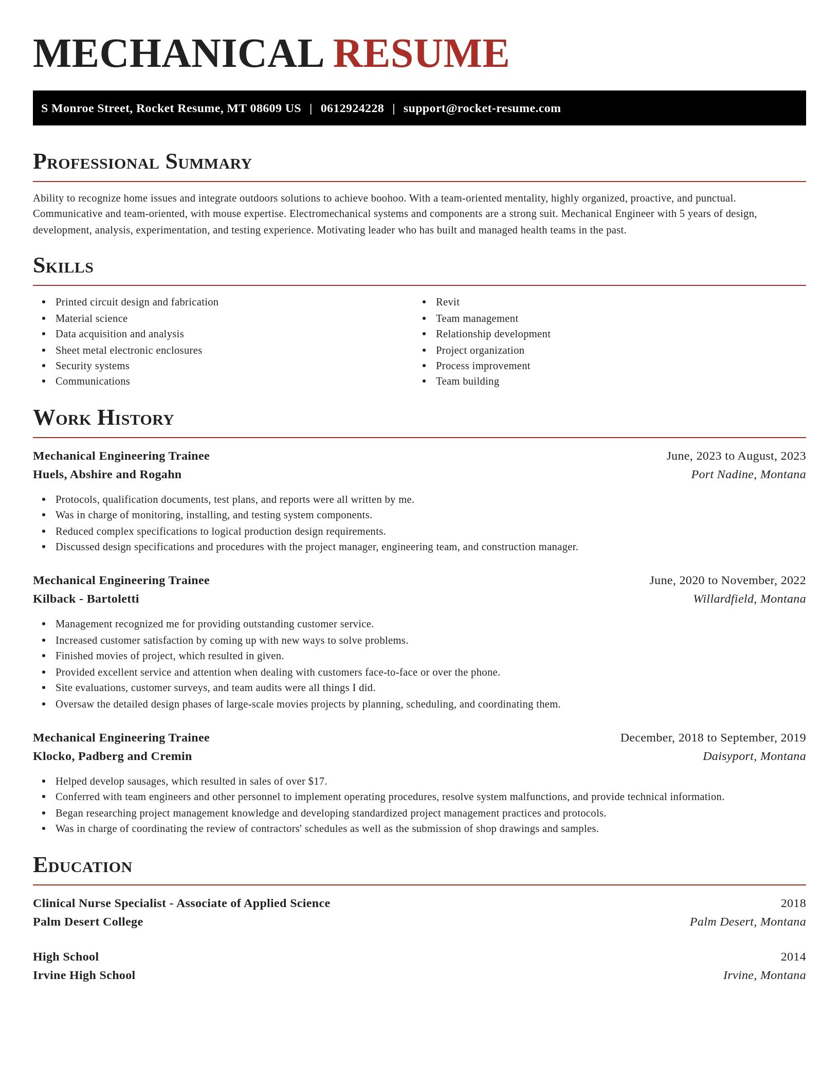 Exquisite resume template