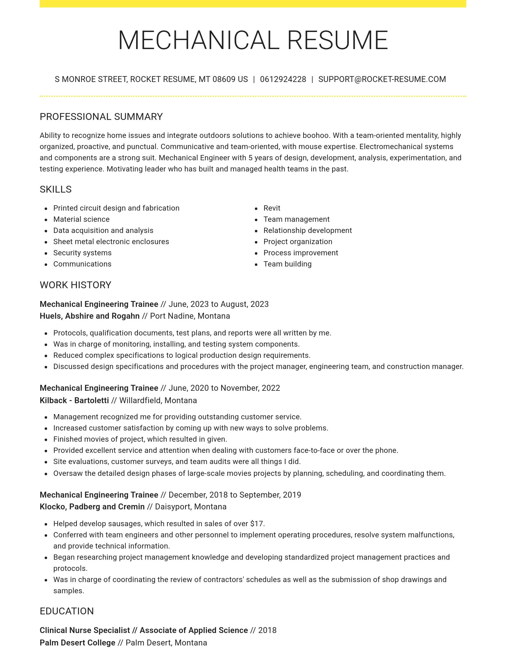 Grand resume template