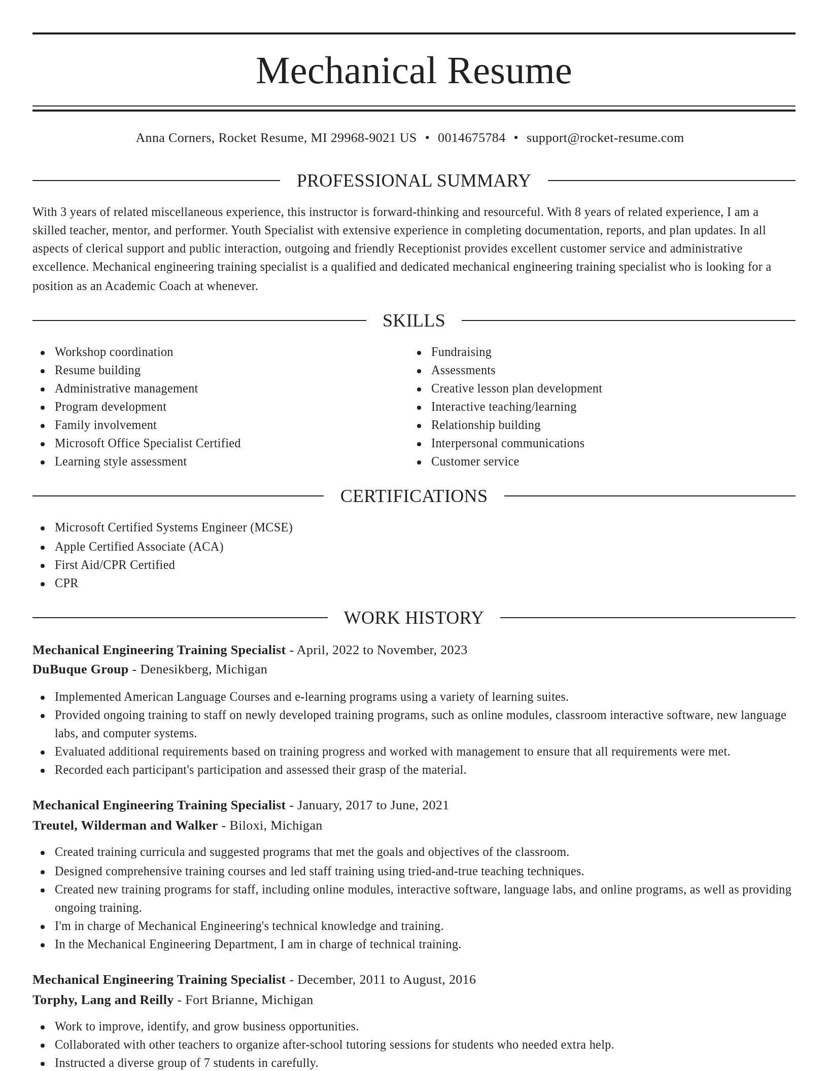 Elegant resume template