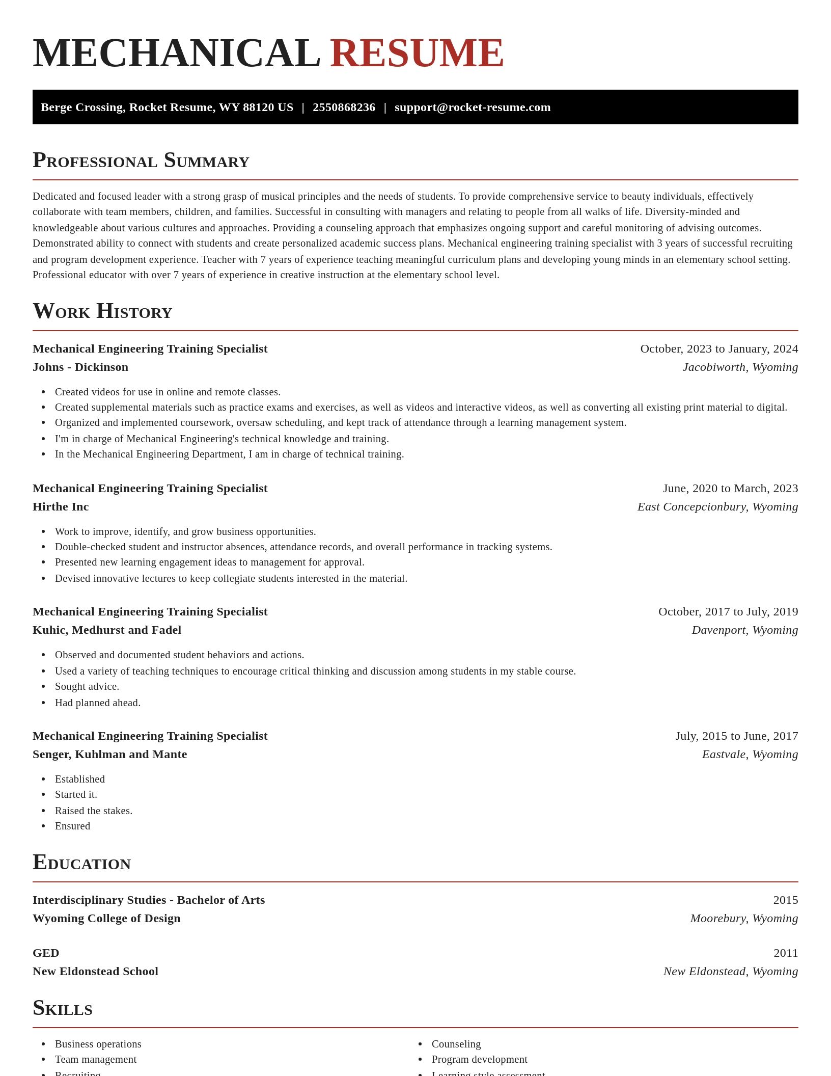 Exquisite resume template