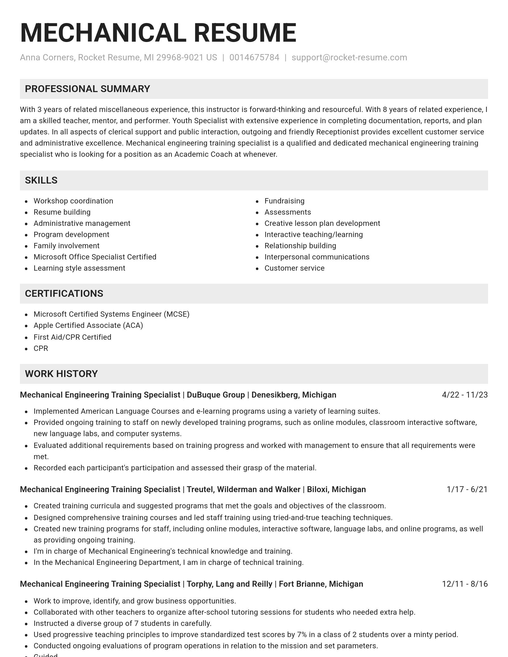Genius resume template