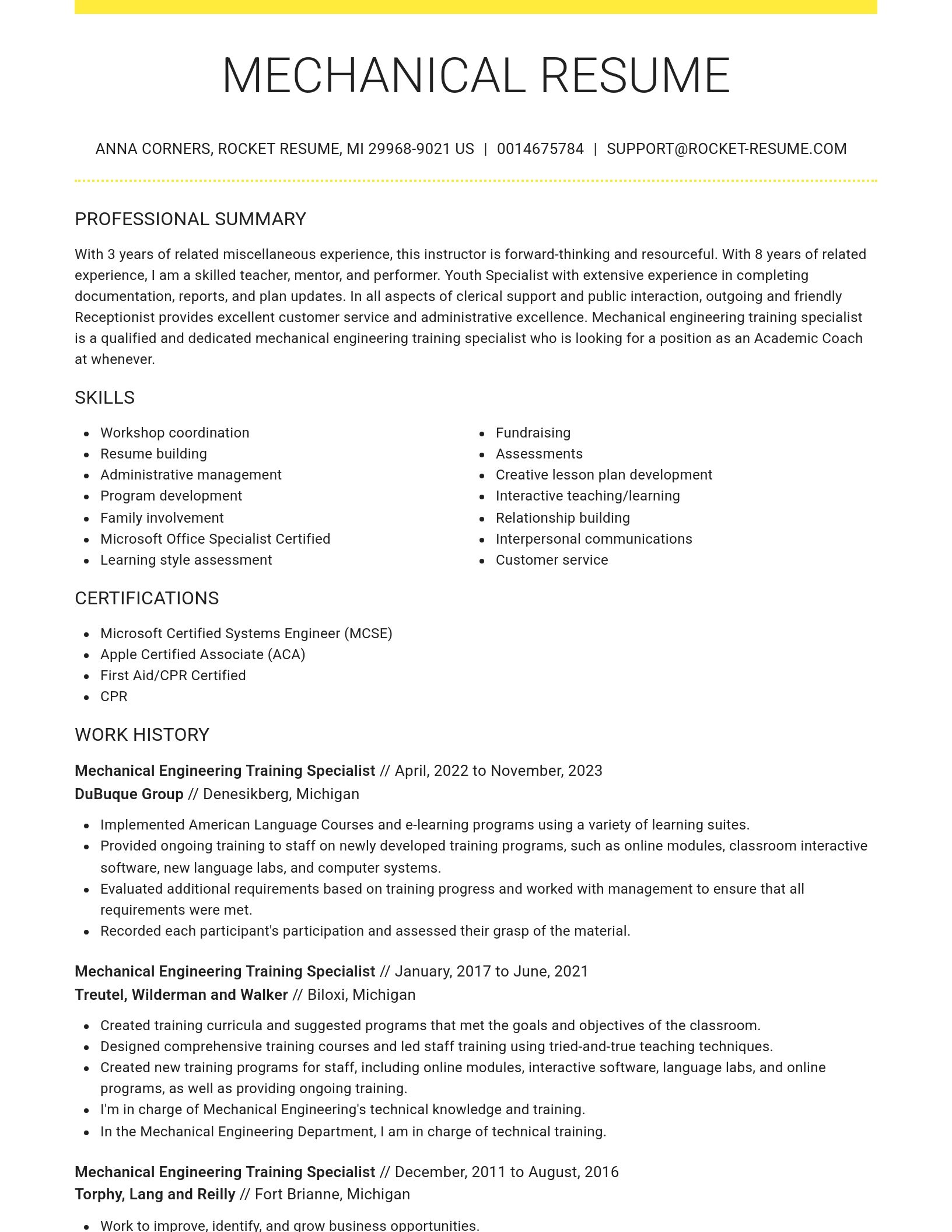 Grand resume template
