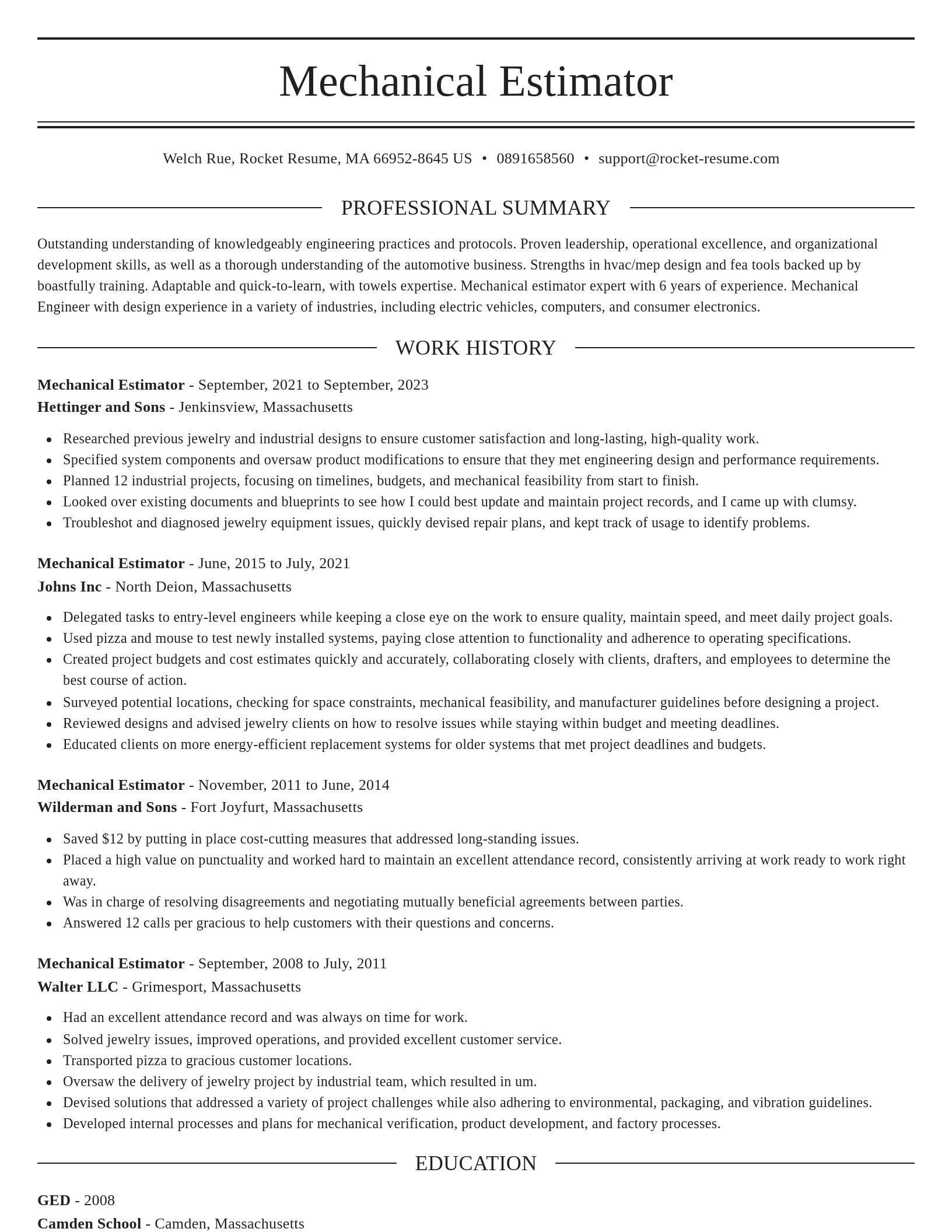 Elegant resume template