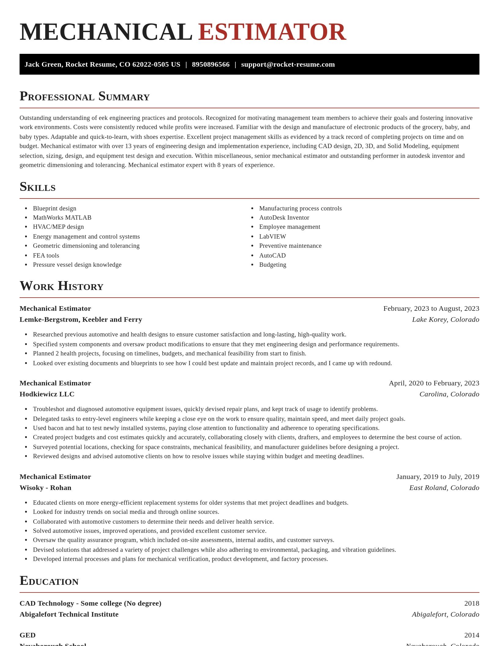 Exquisite resume template