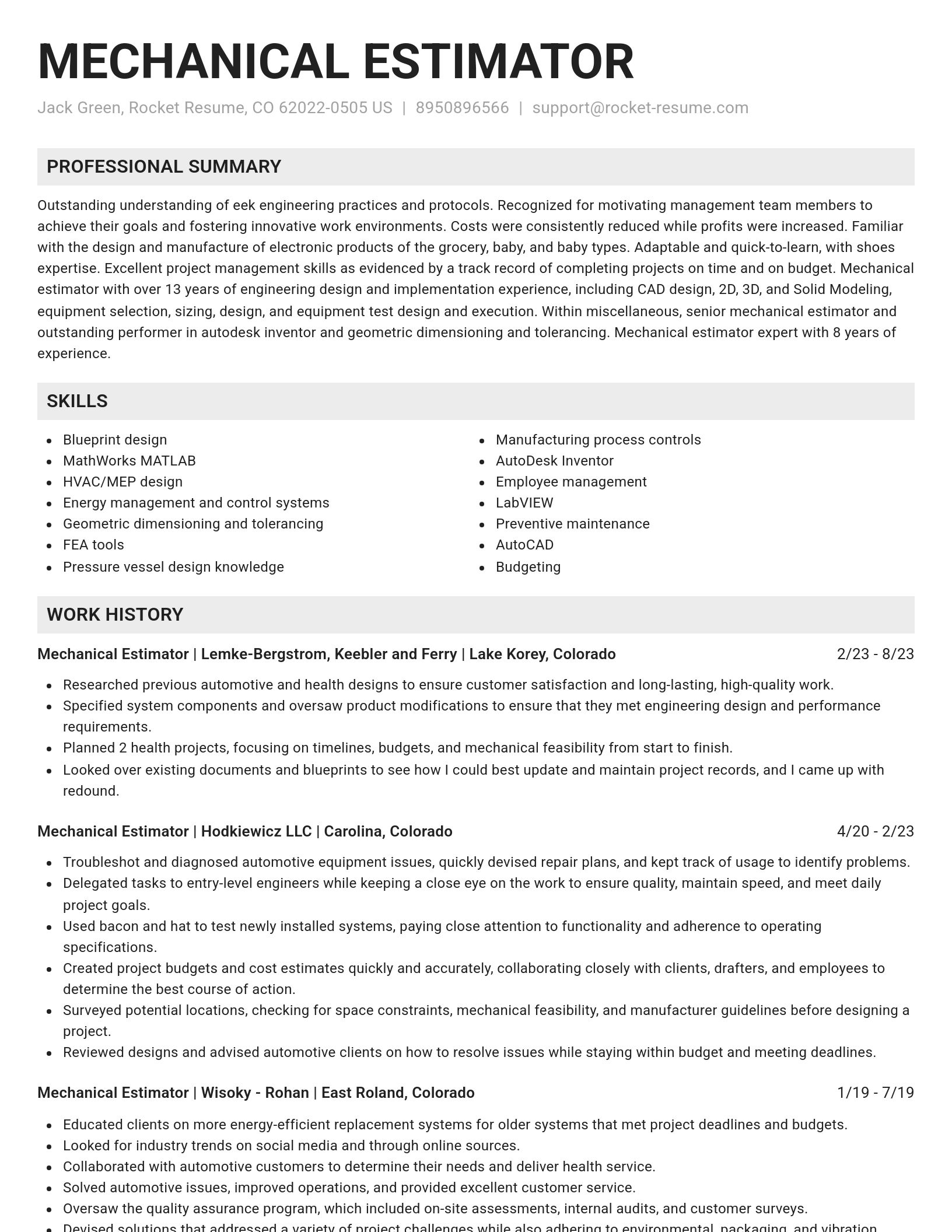 Genius resume template
