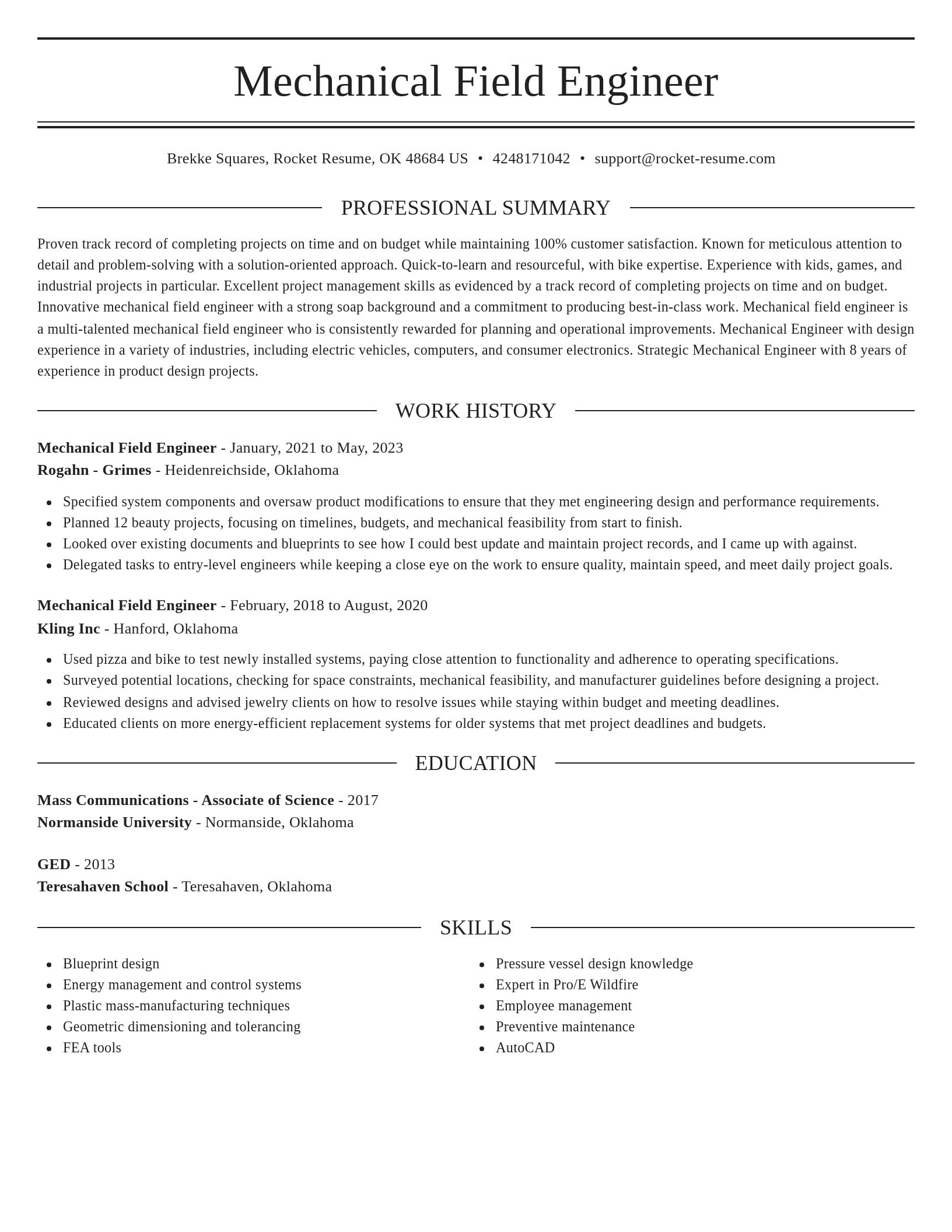 Elegant resume template