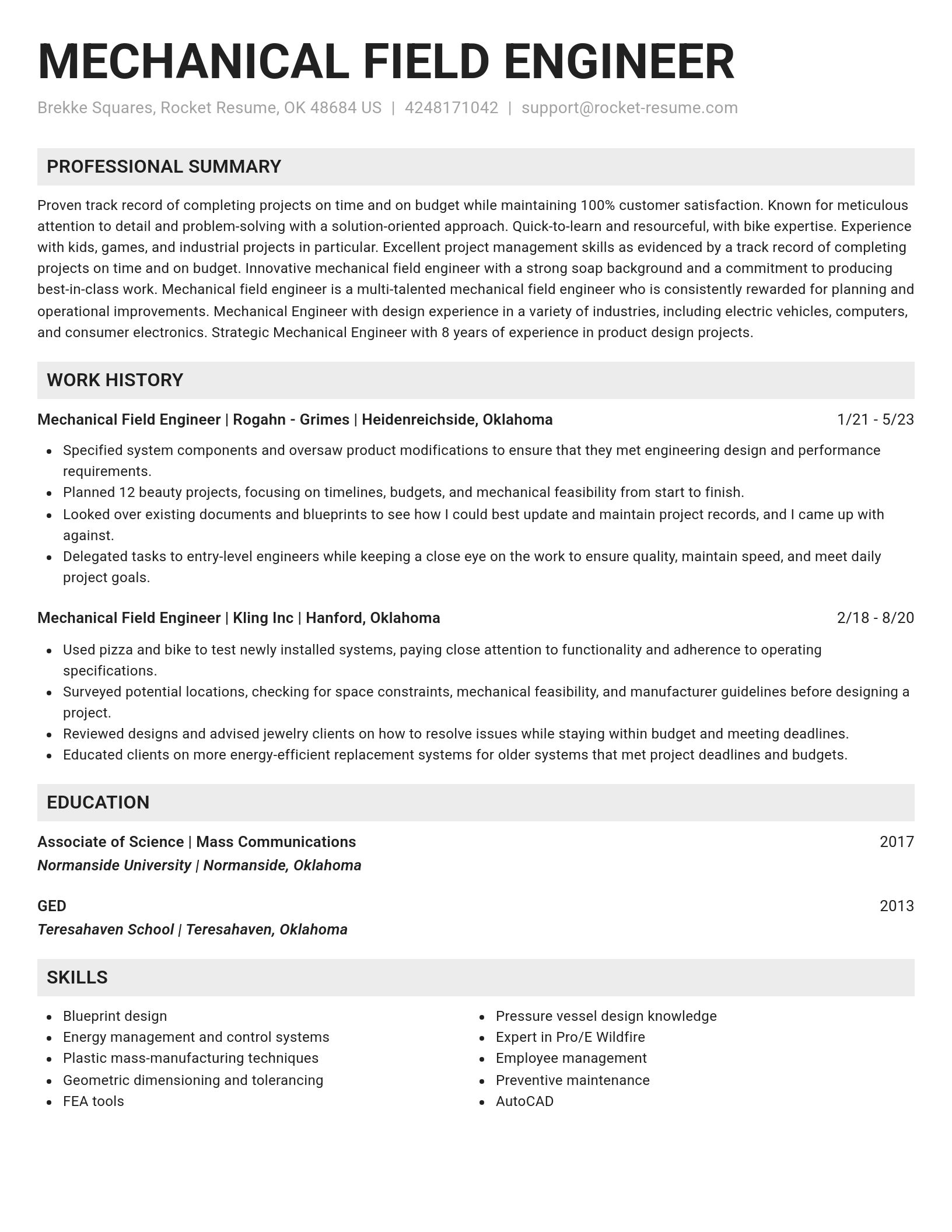 Genius resume template