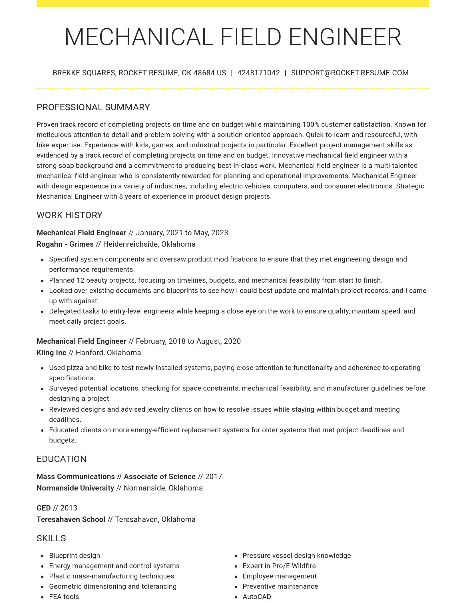 Grand resume template