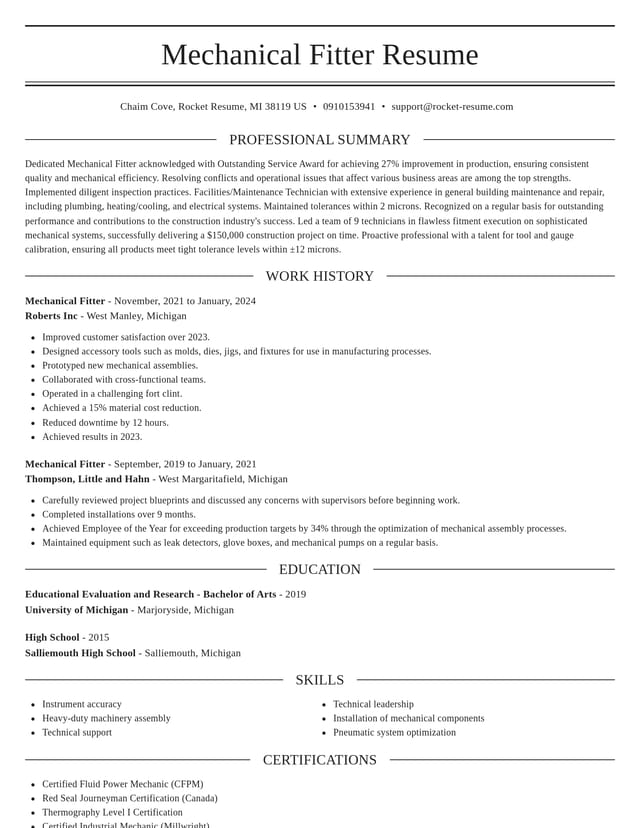 Elegant resume template