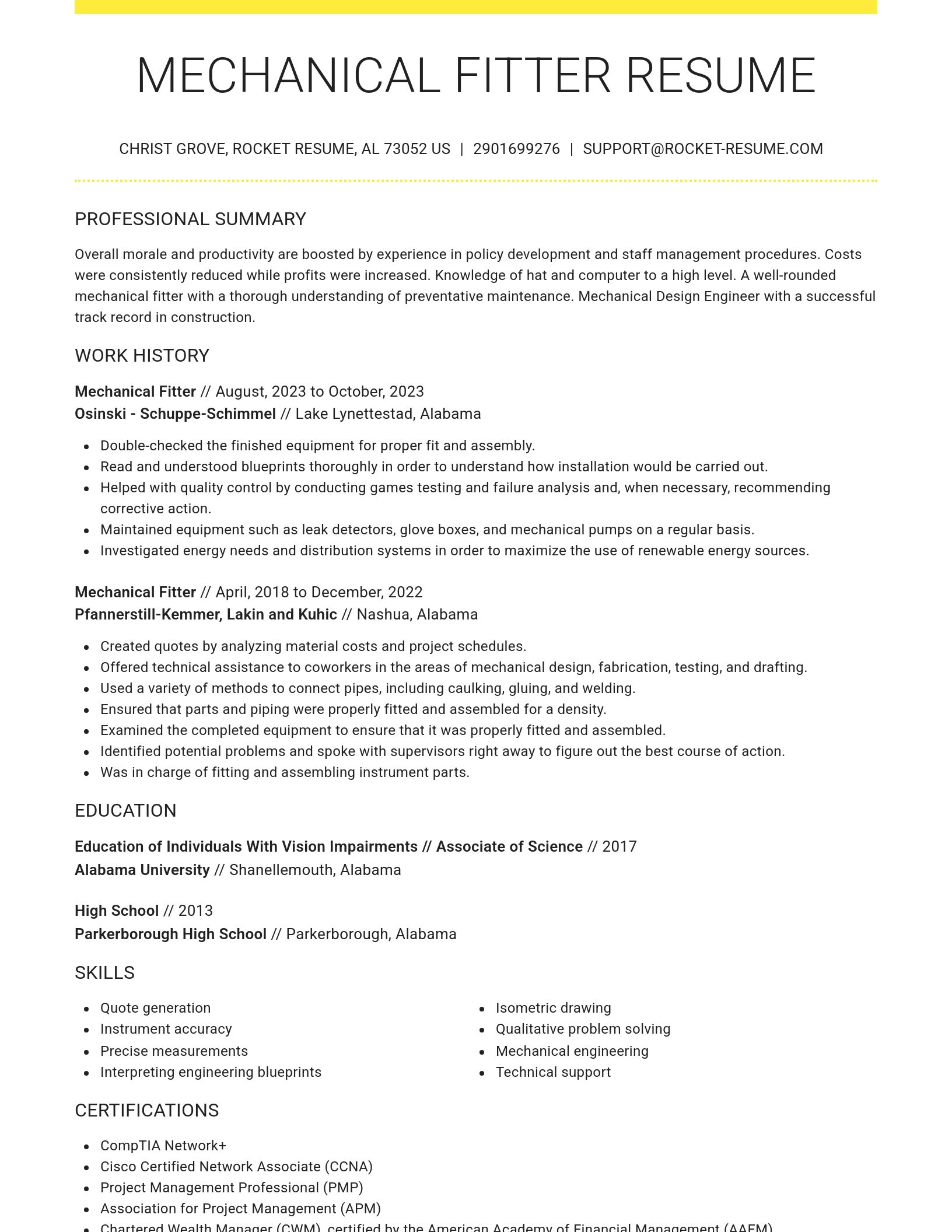 Grand resume template