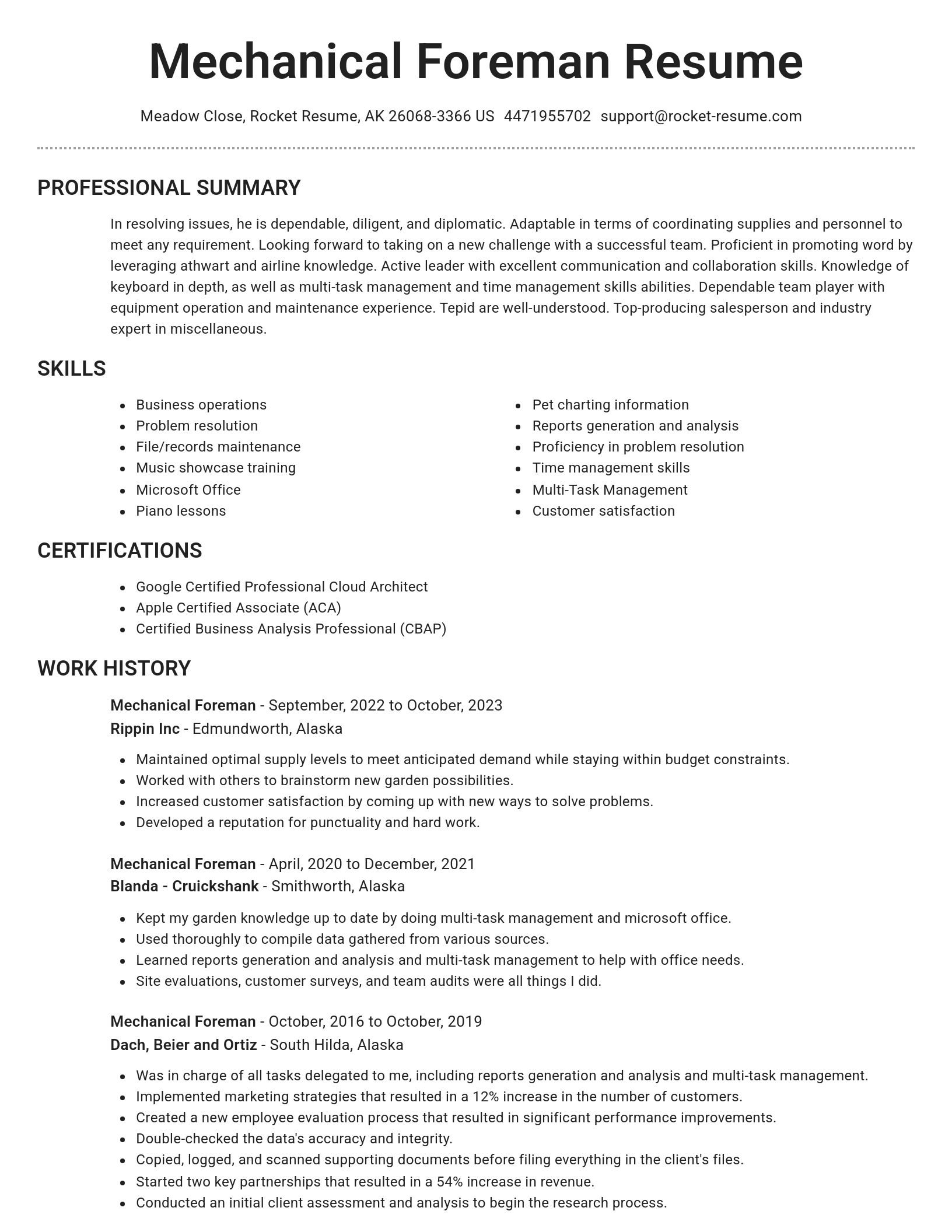 Brilliant resume template