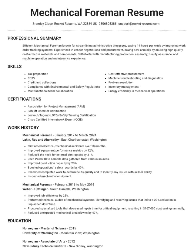 Brilliant resume template