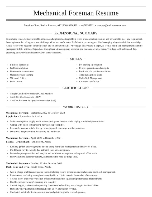 Elegant resume template