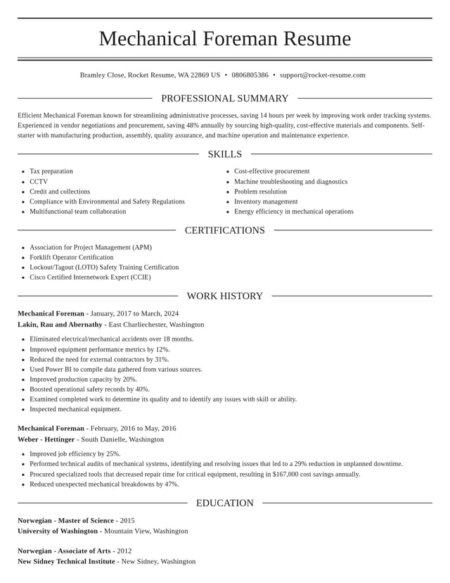 Elegant resume template