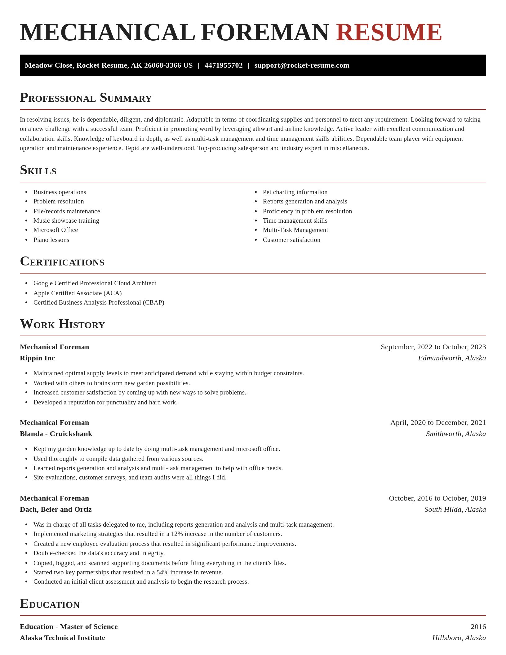 Exquisite resume template