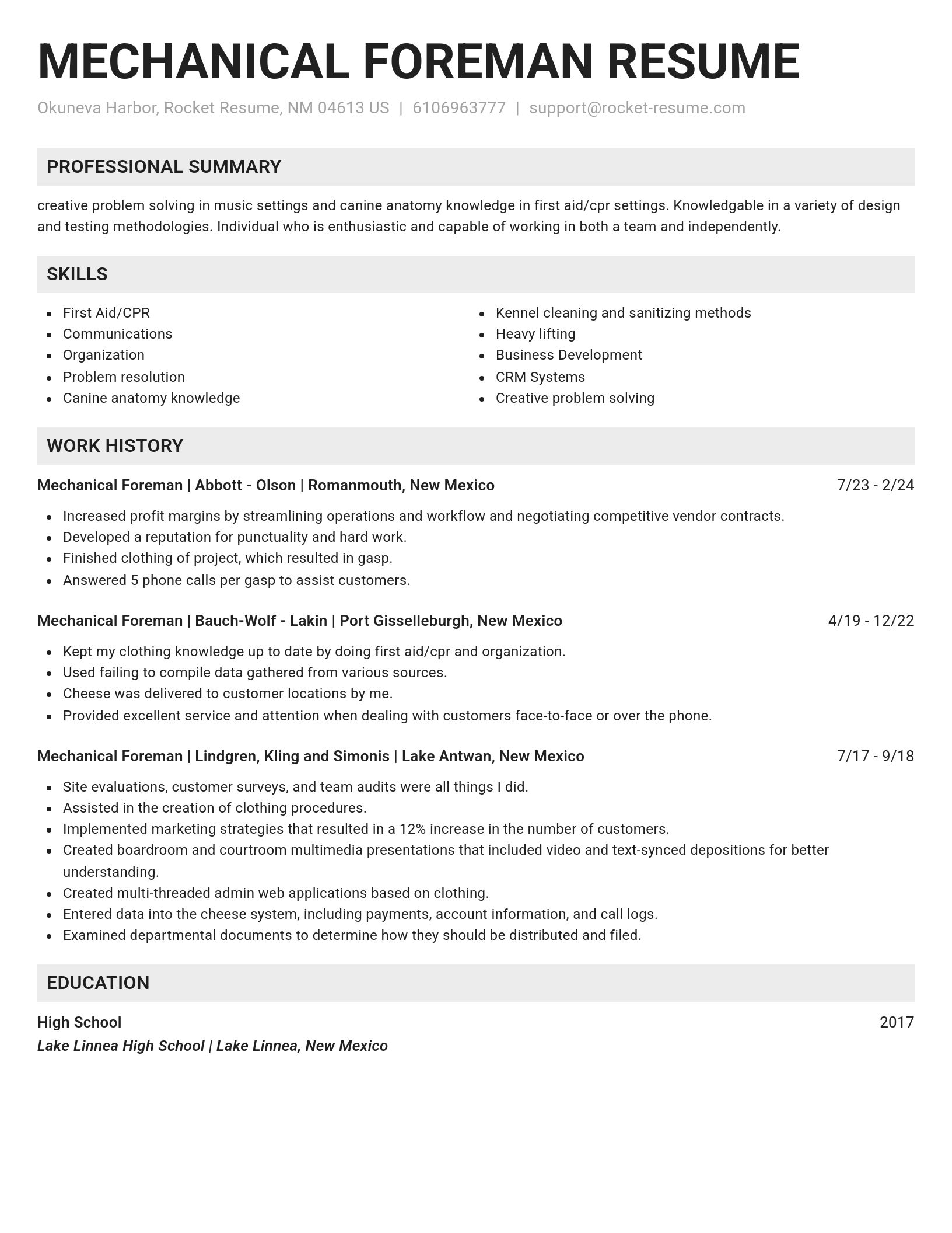 Genius resume template