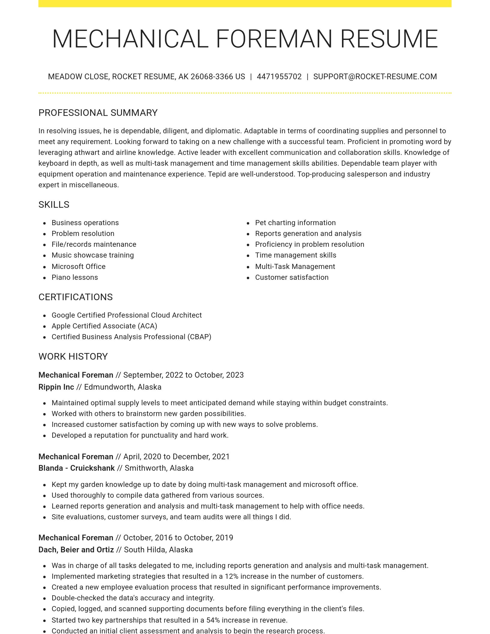 Grand resume template