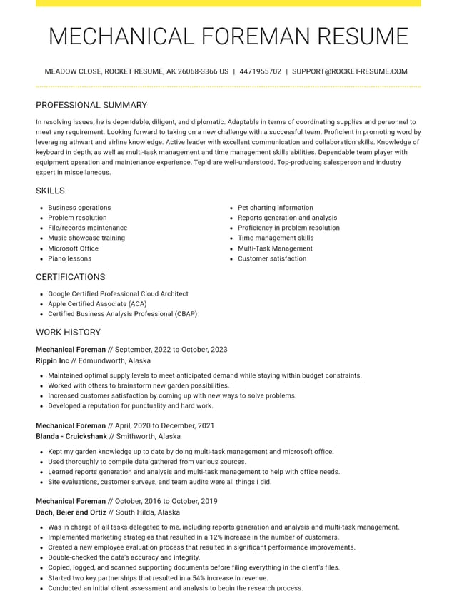 Grand resume template