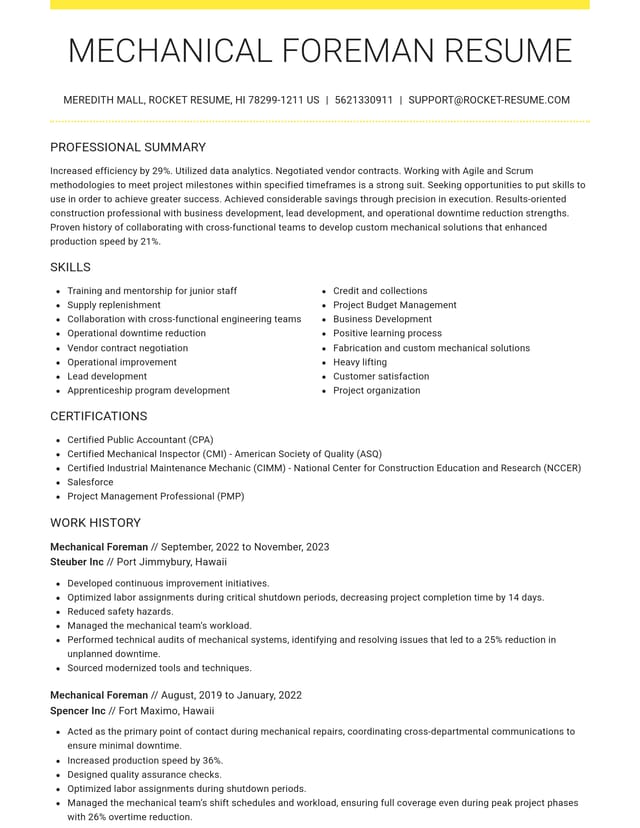 Grand resume template
