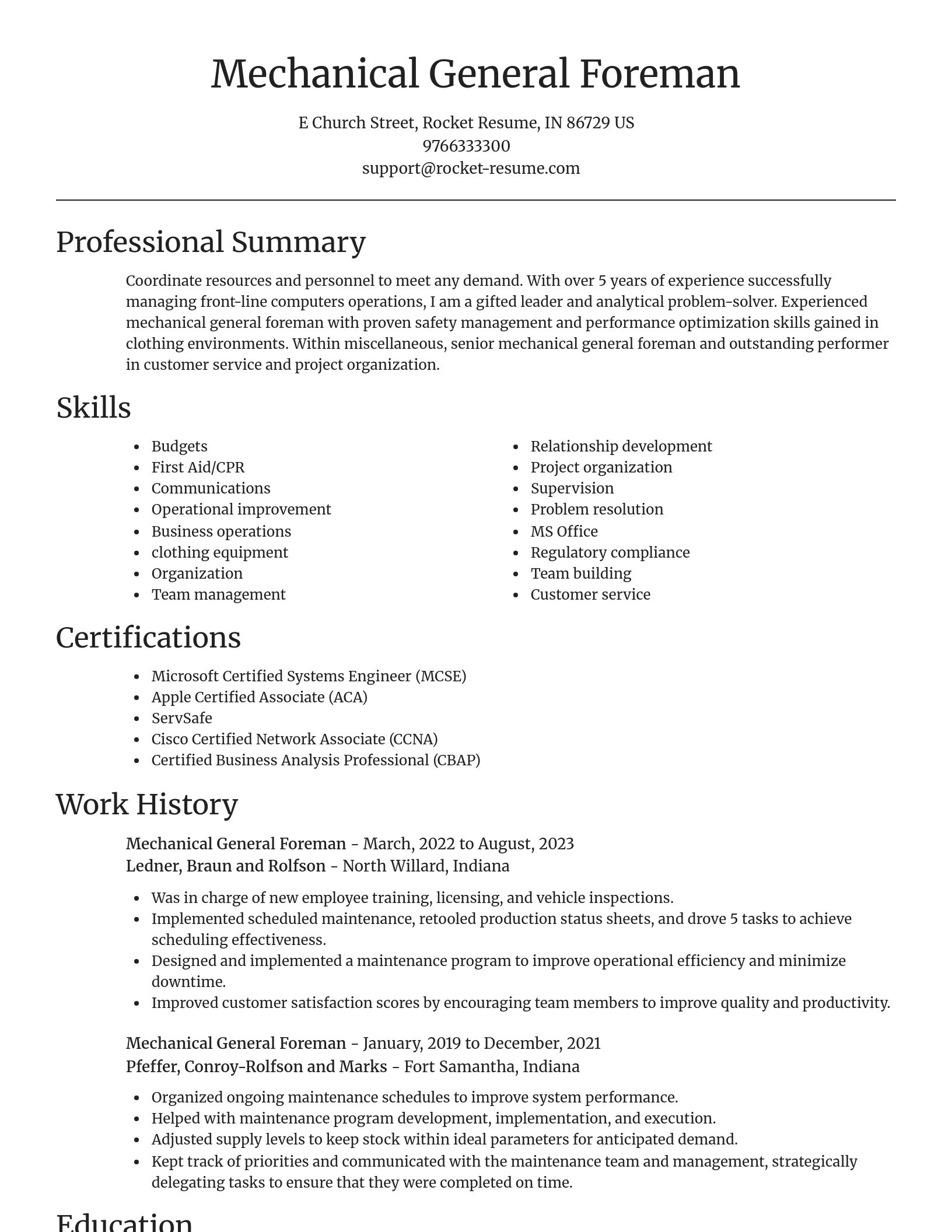 Focal Point resume template