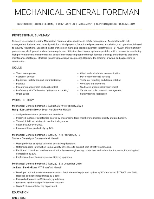 Grand resume template