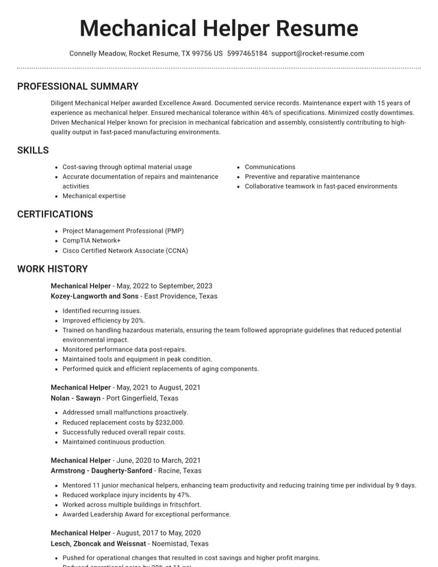 Brilliant resume template