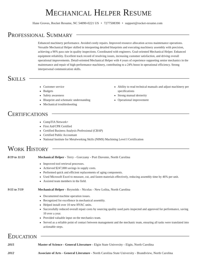 Director resume template