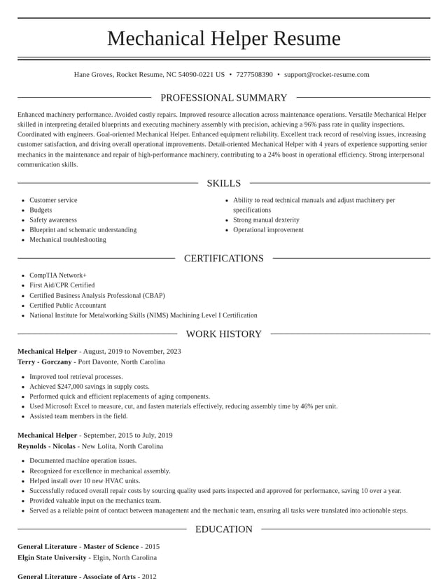 Elegant resume template