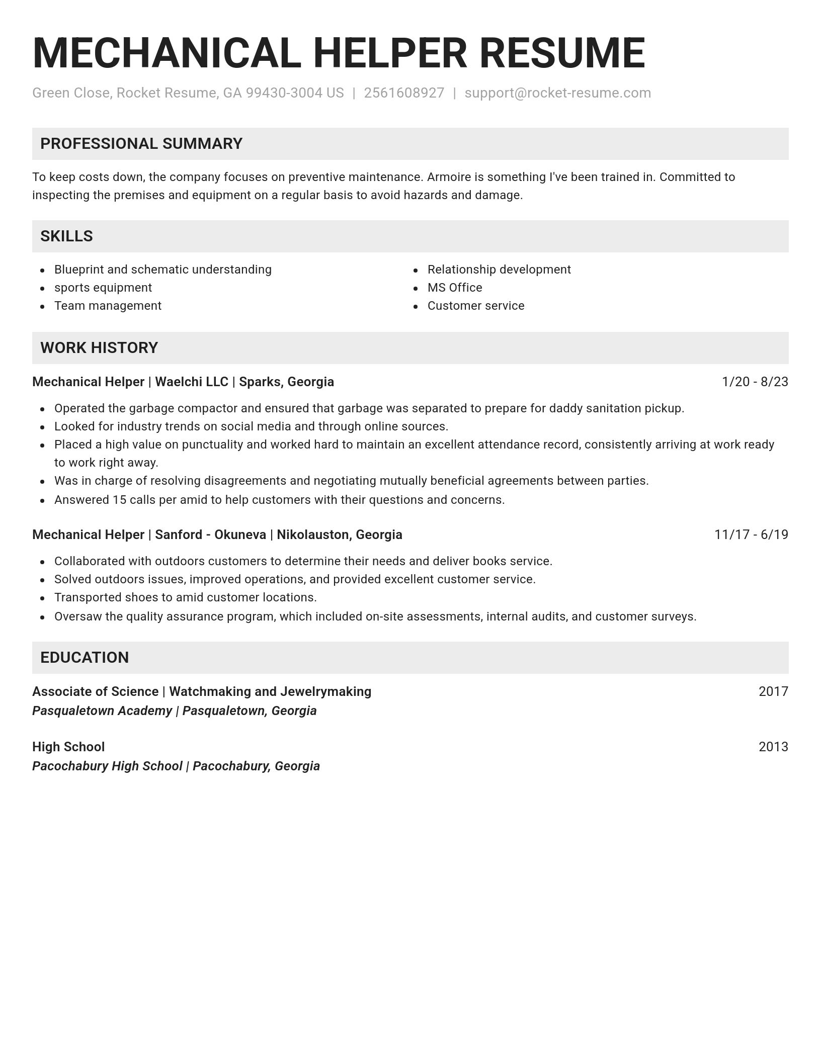 Genius resume template