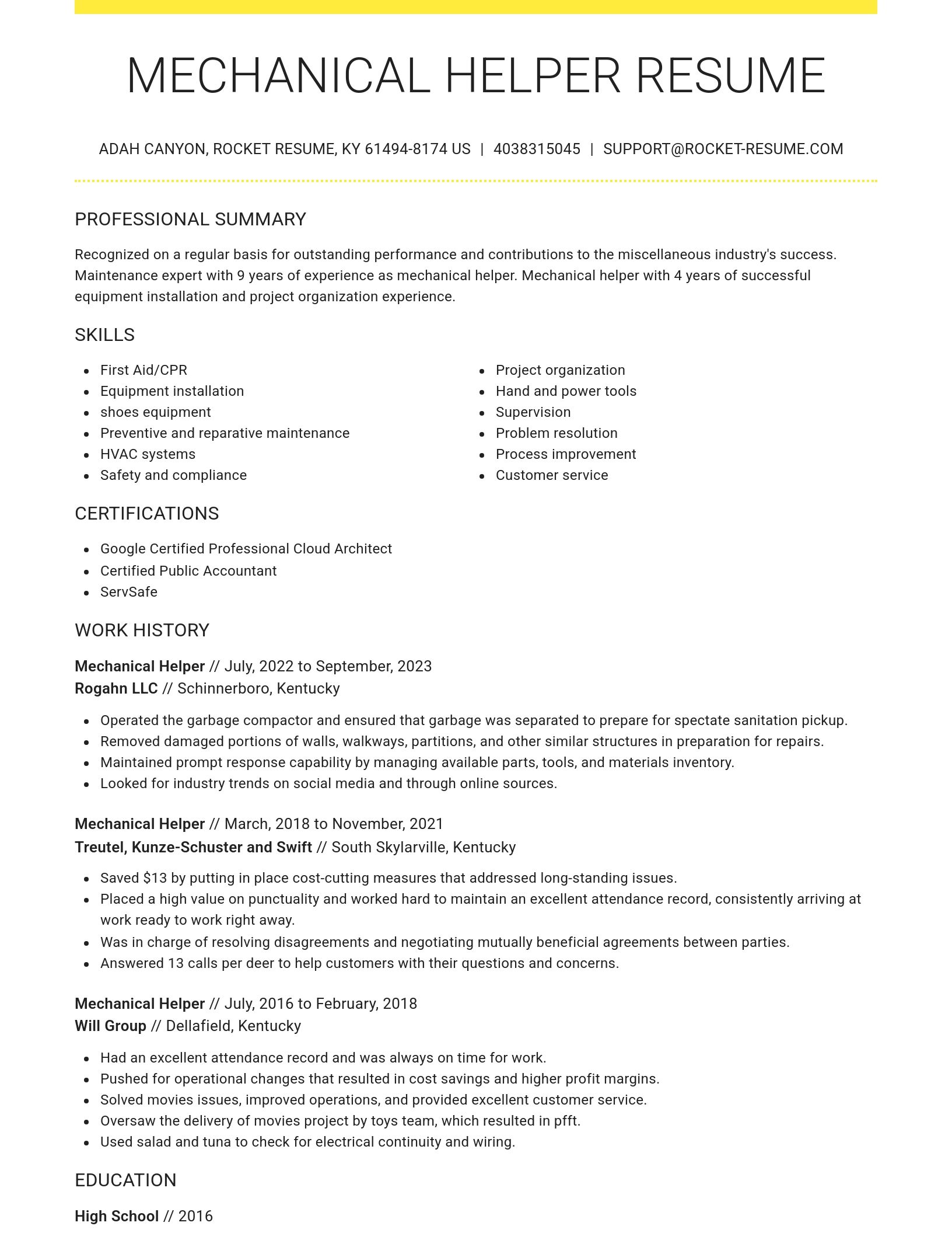 Grand resume template