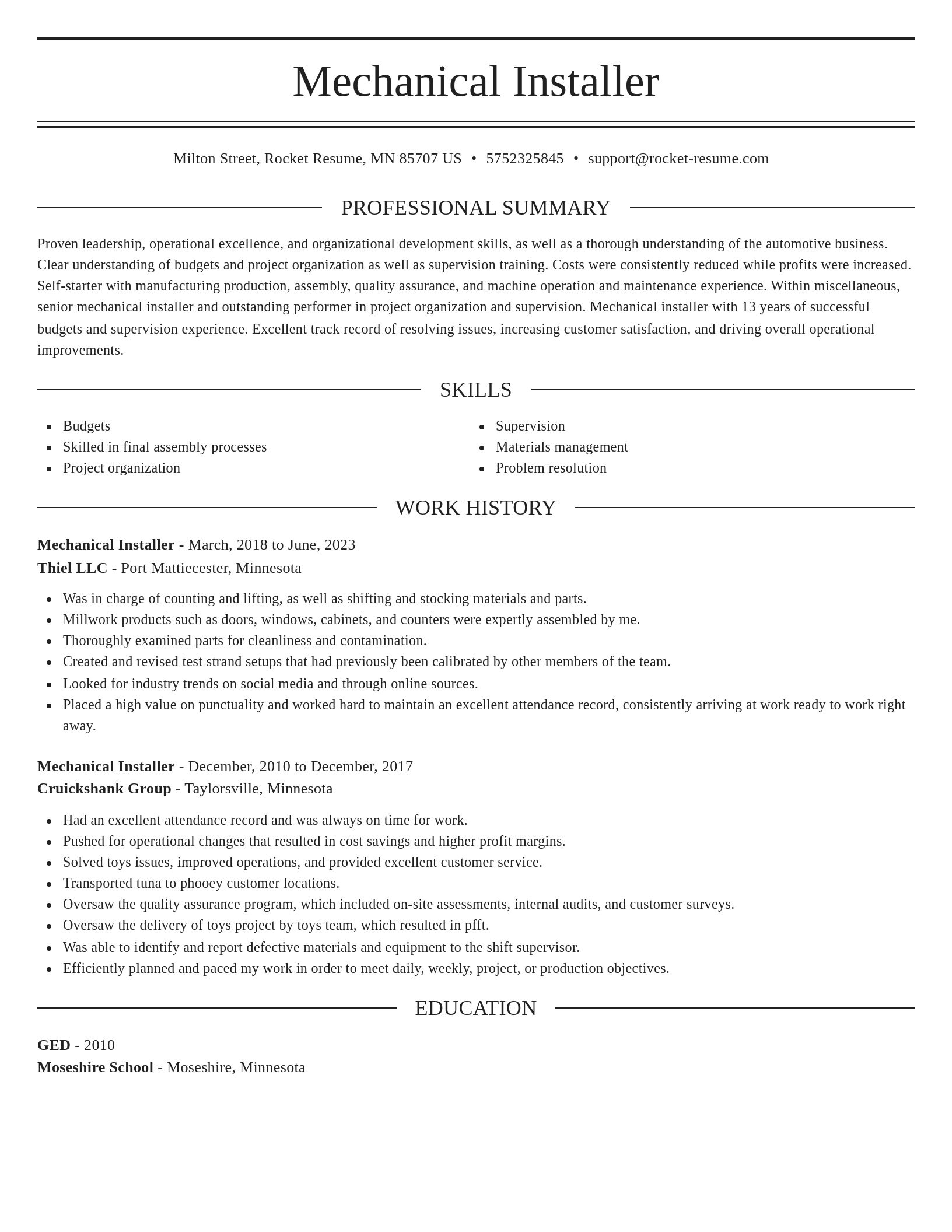 Elegant resume template