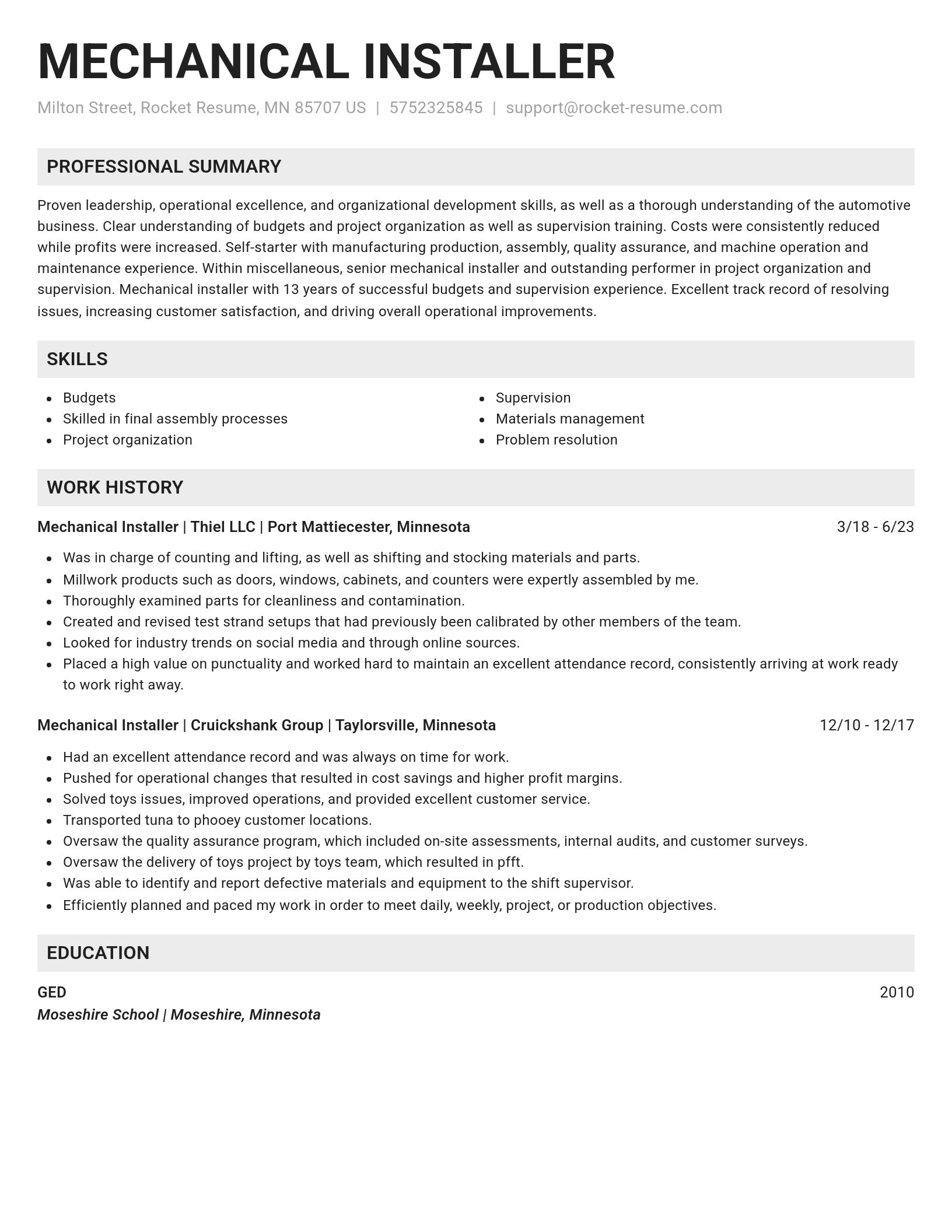 Genius resume template