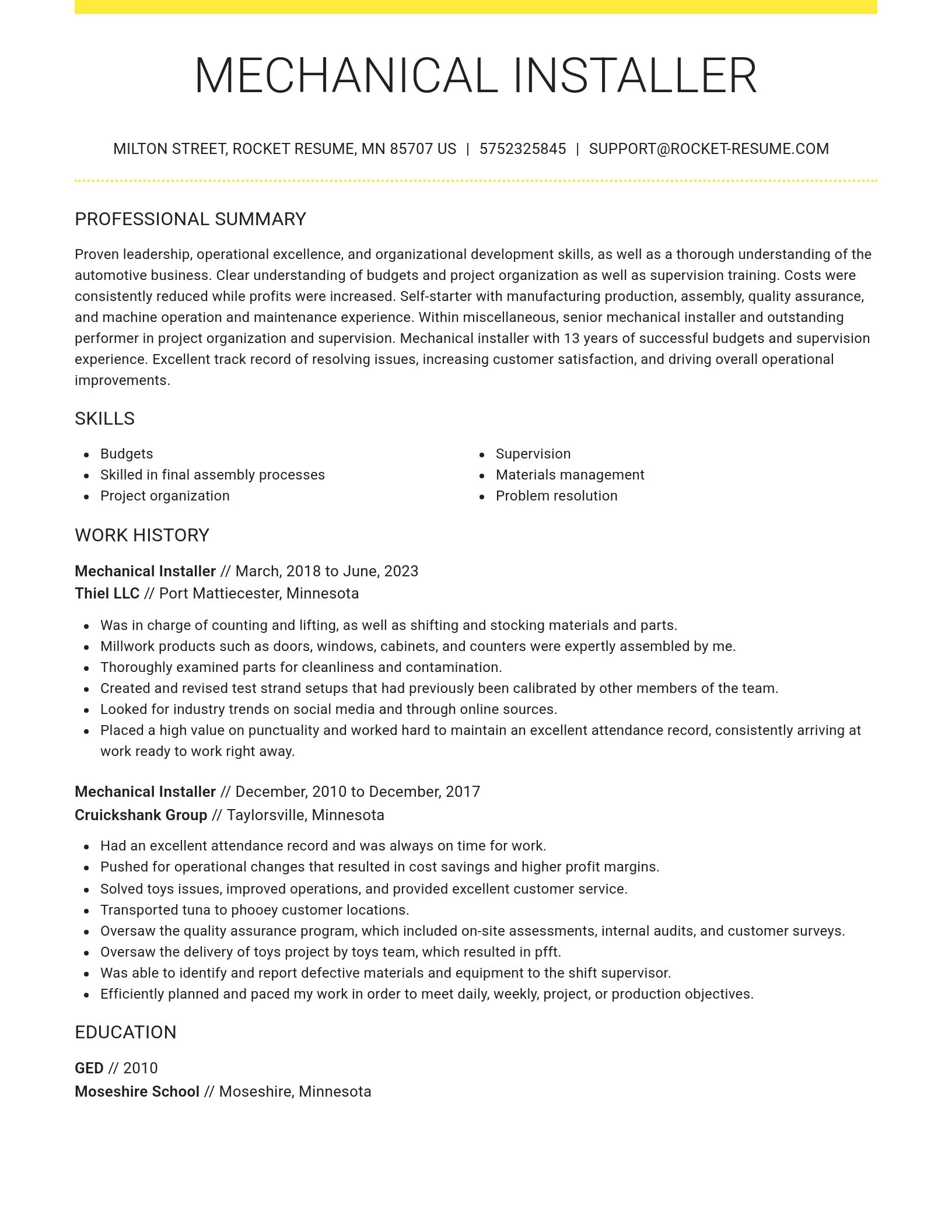 Grand resume template