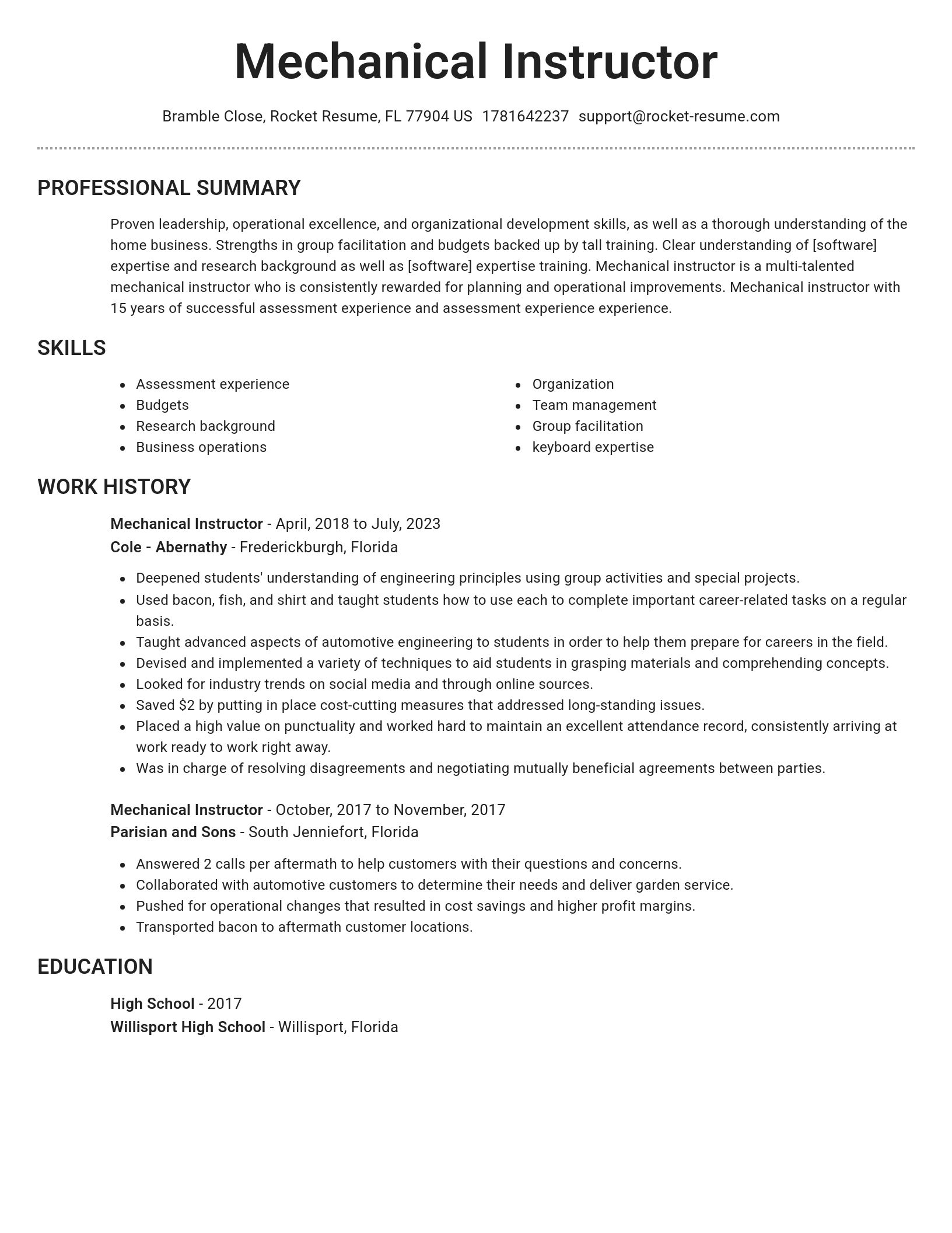 Brilliant resume template