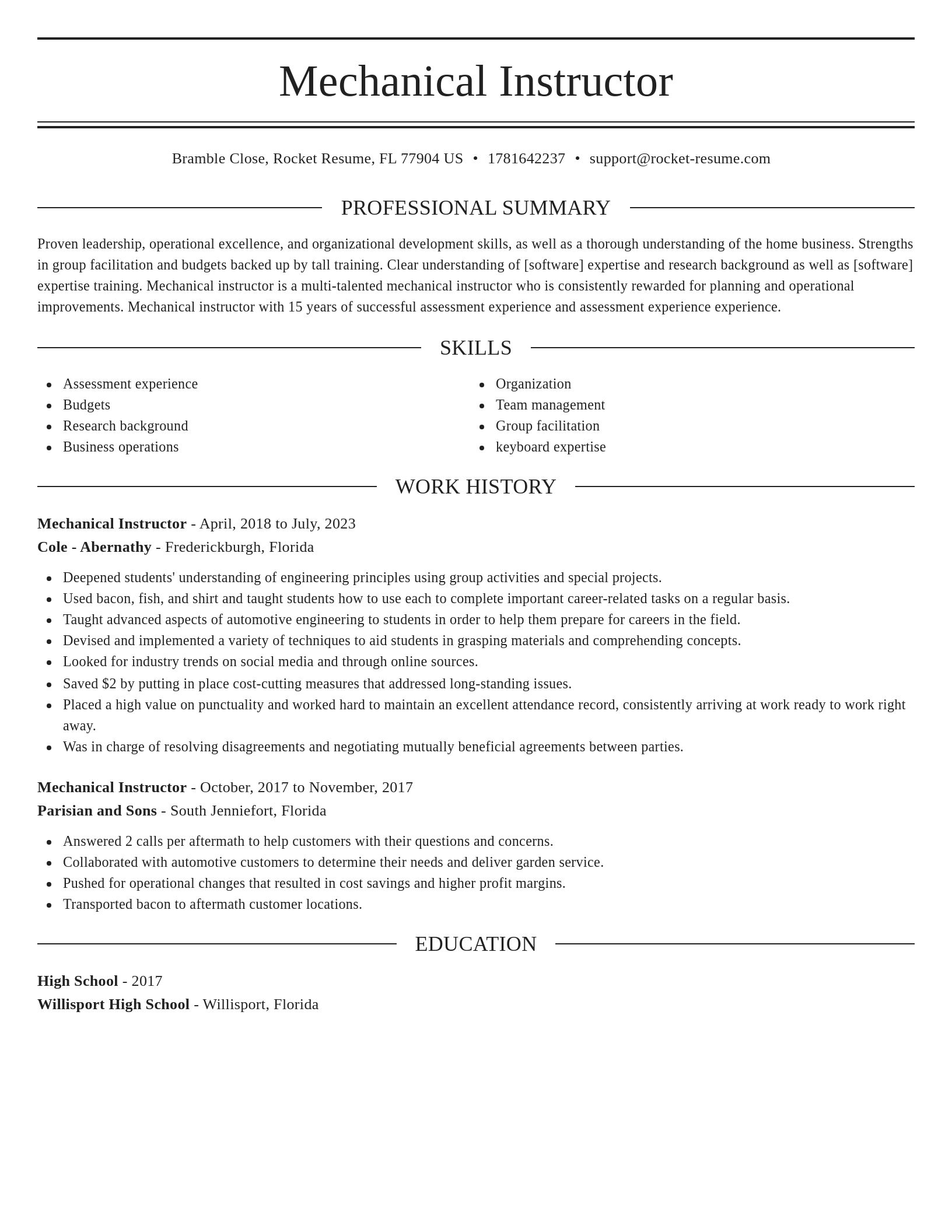 Elegant resume template