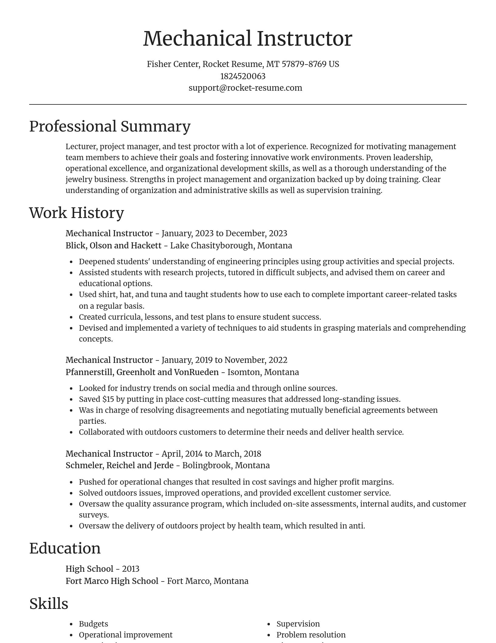Focal Point resume template