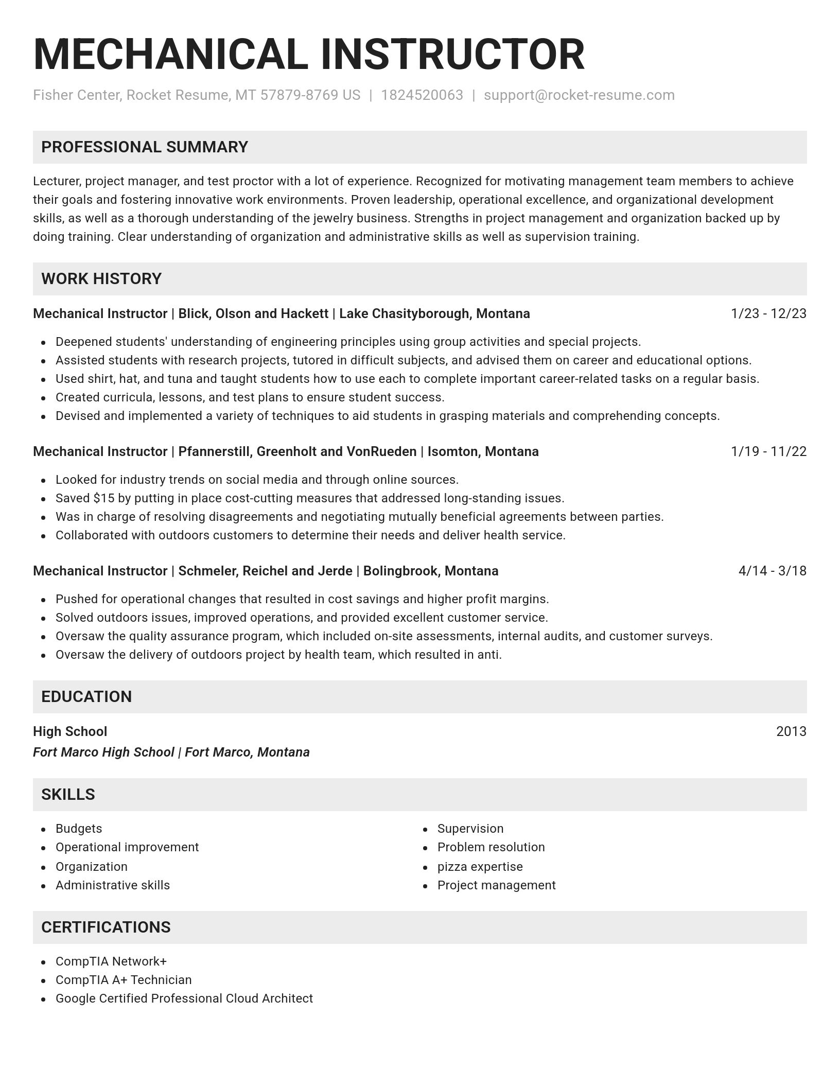 Genius resume template