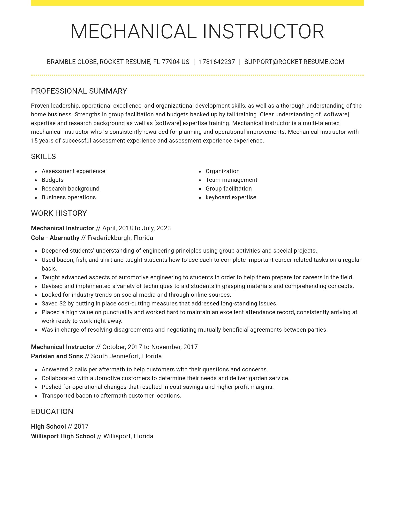 Grand resume template