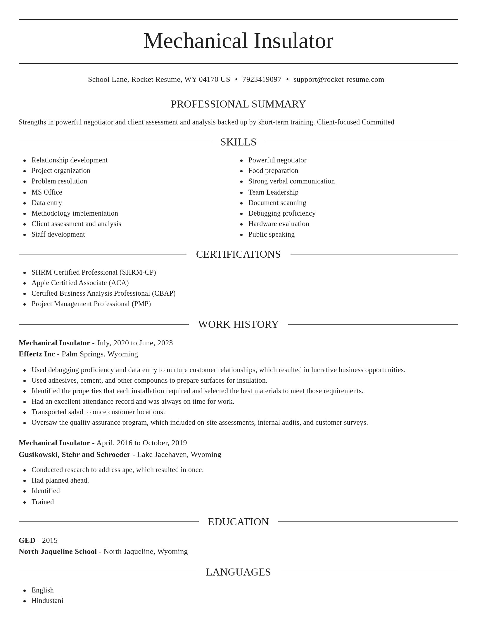 Elegant resume template