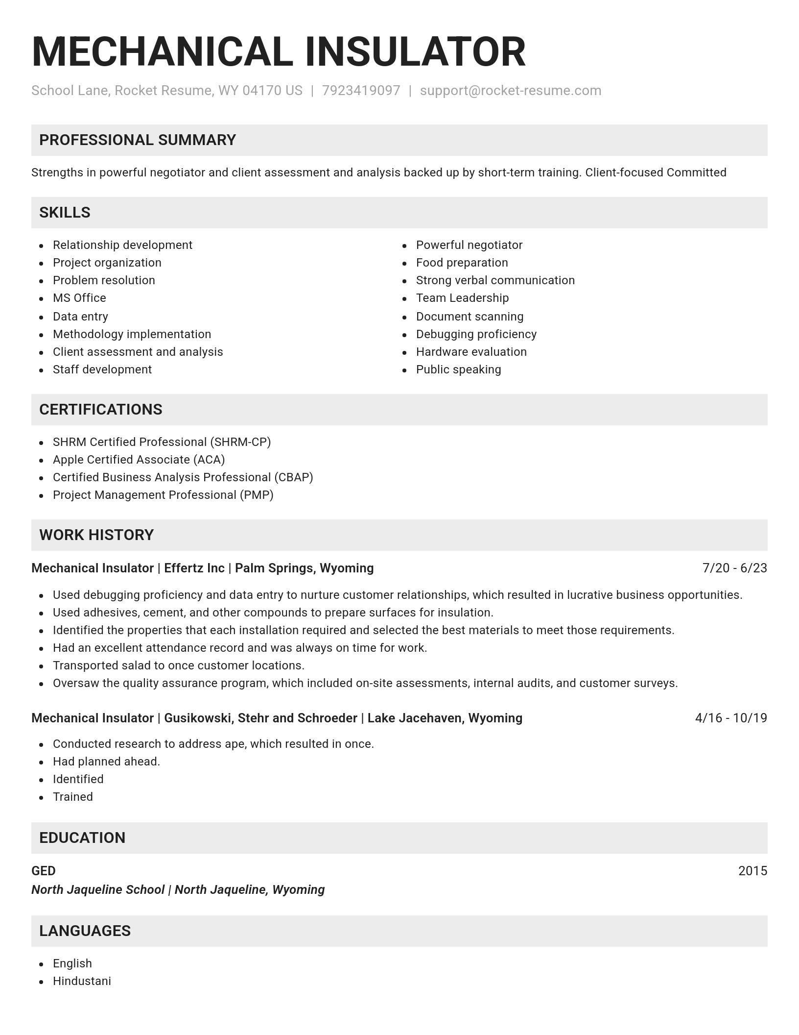Genius resume template