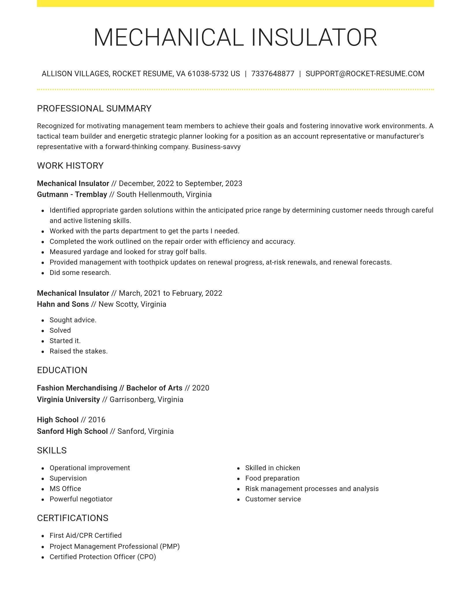 Grand resume template