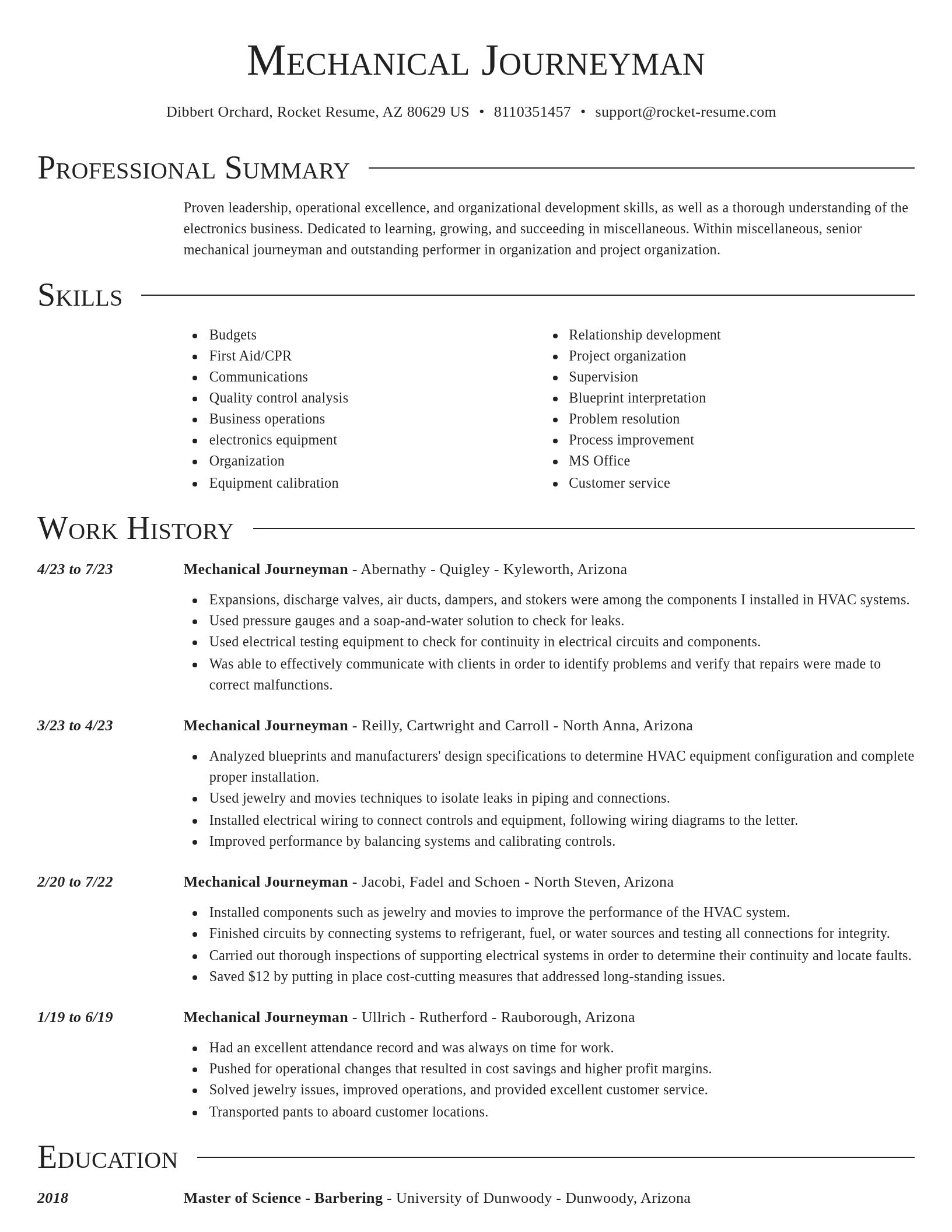 Director resume template