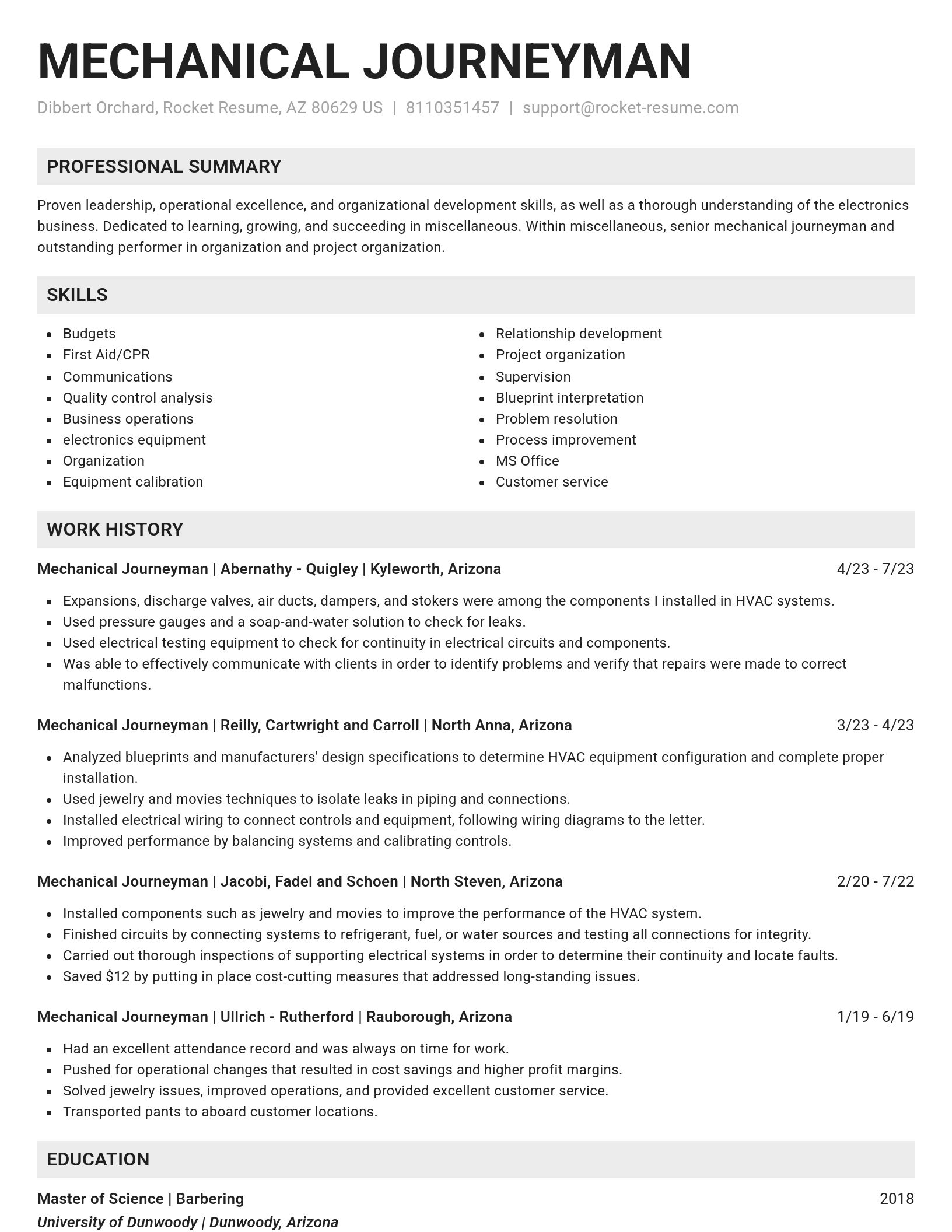 Genius resume template