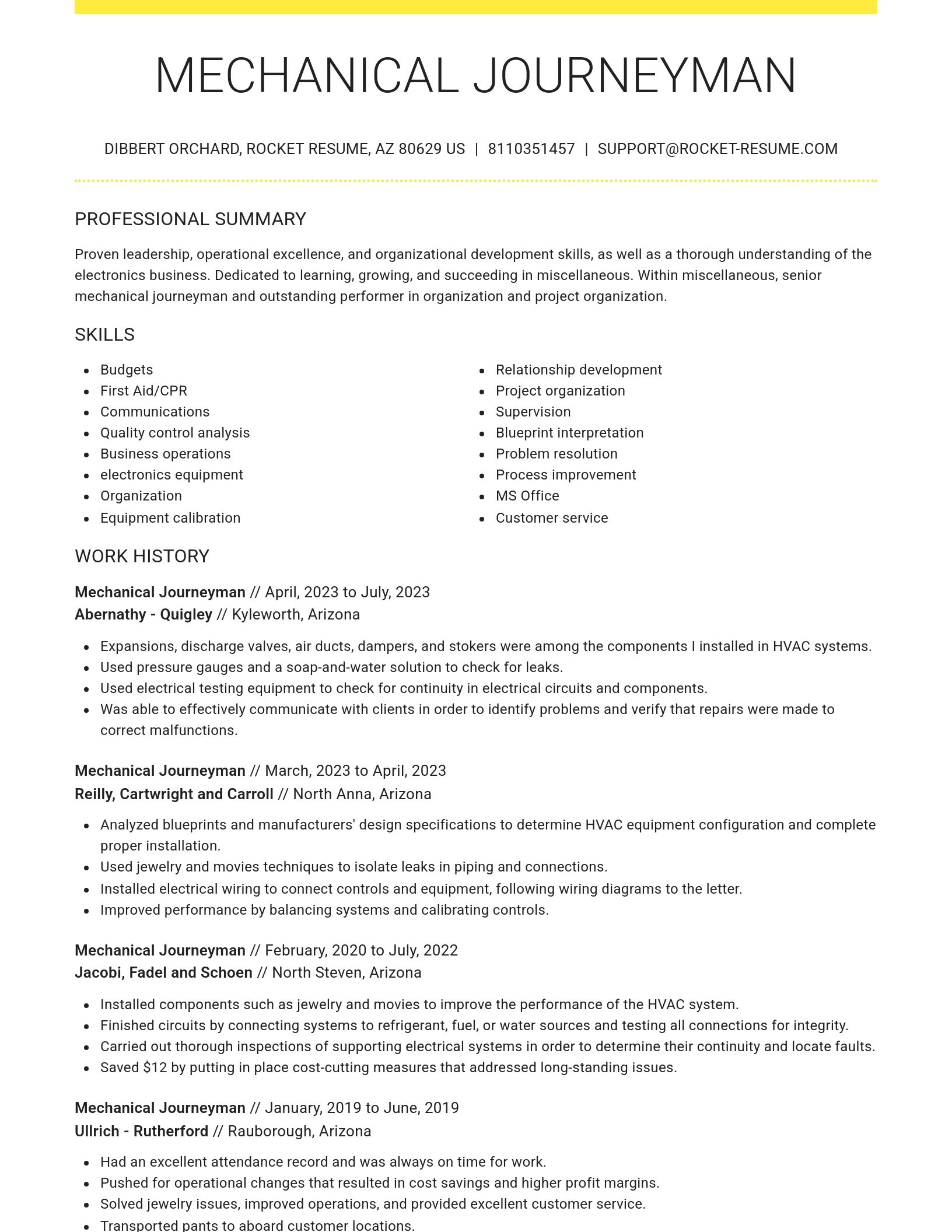 Grand resume template